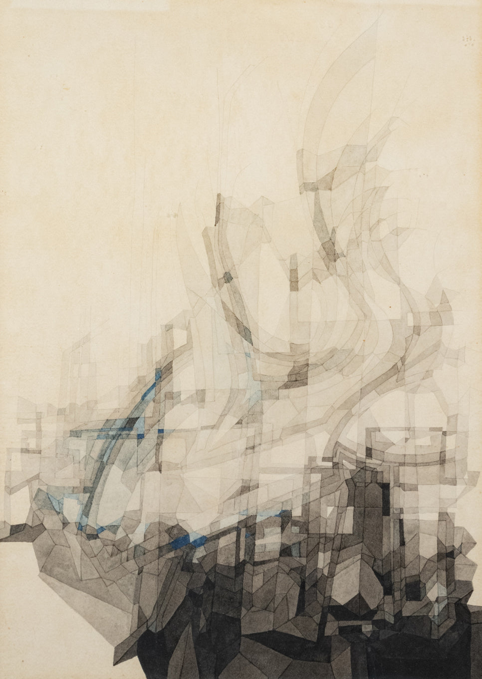 A series of four different drawings on a piece of paper.