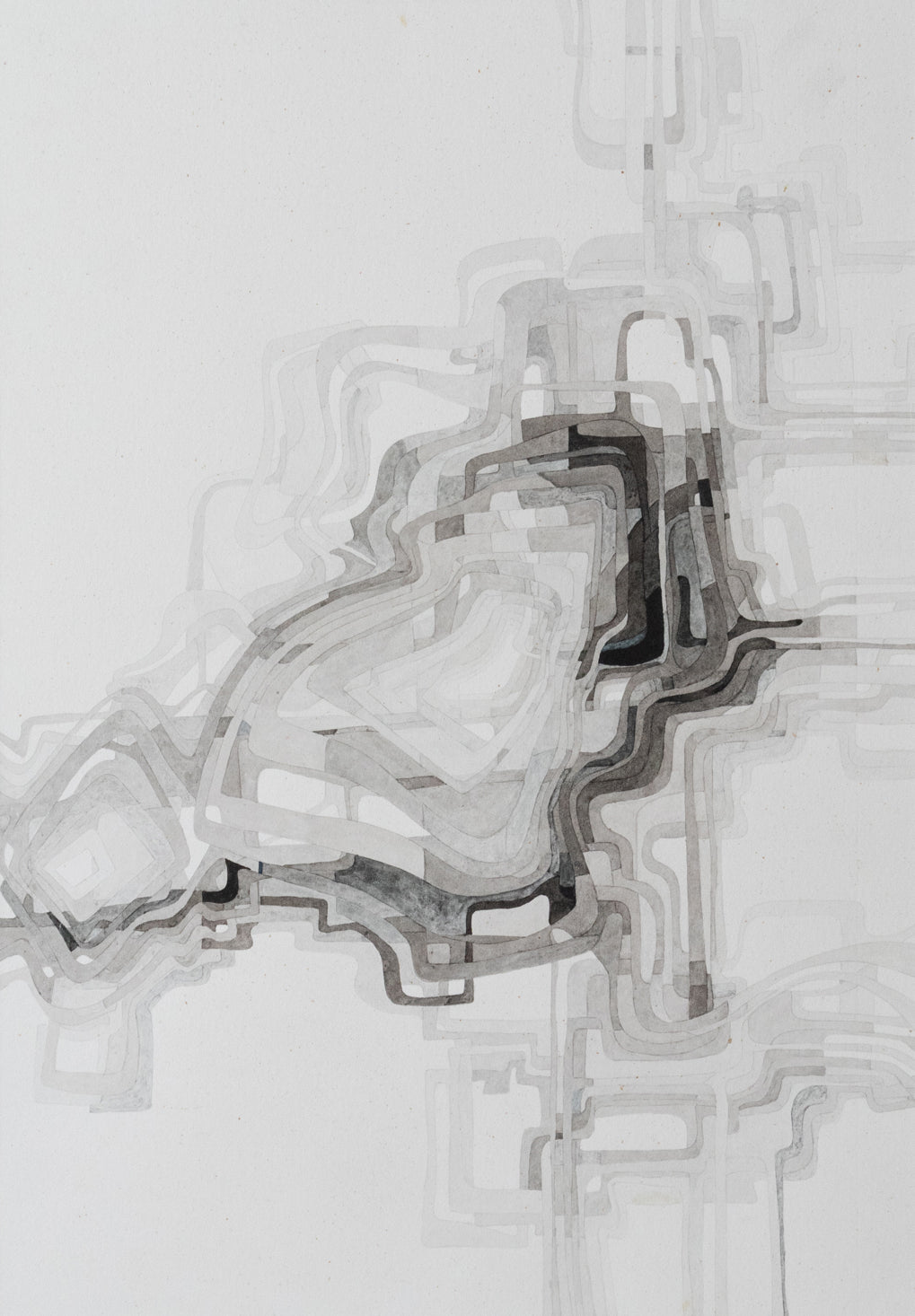 A series of four different drawings on a piece of paper.