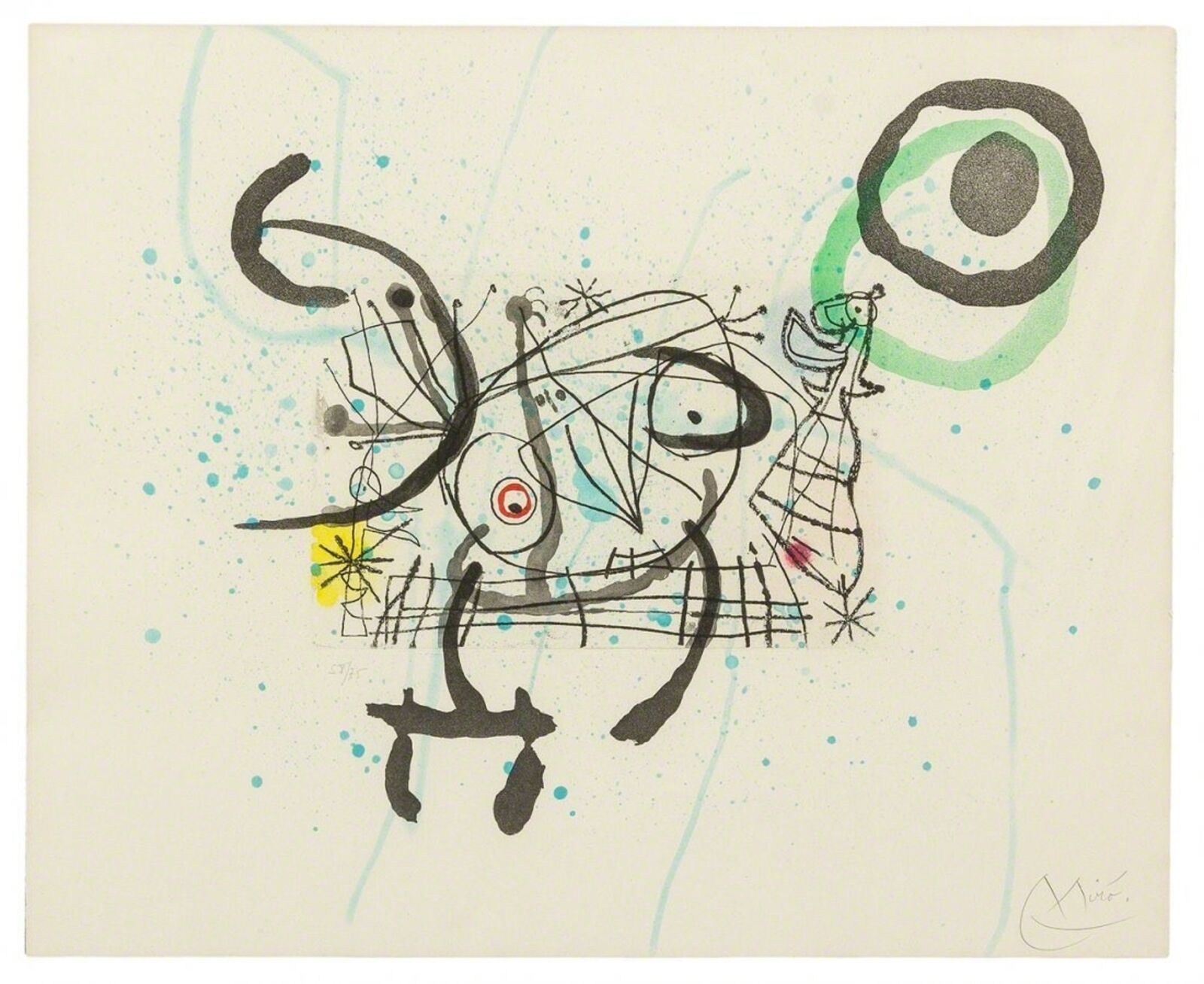 FISSURES PLATE IX by Joan Miró, 1969