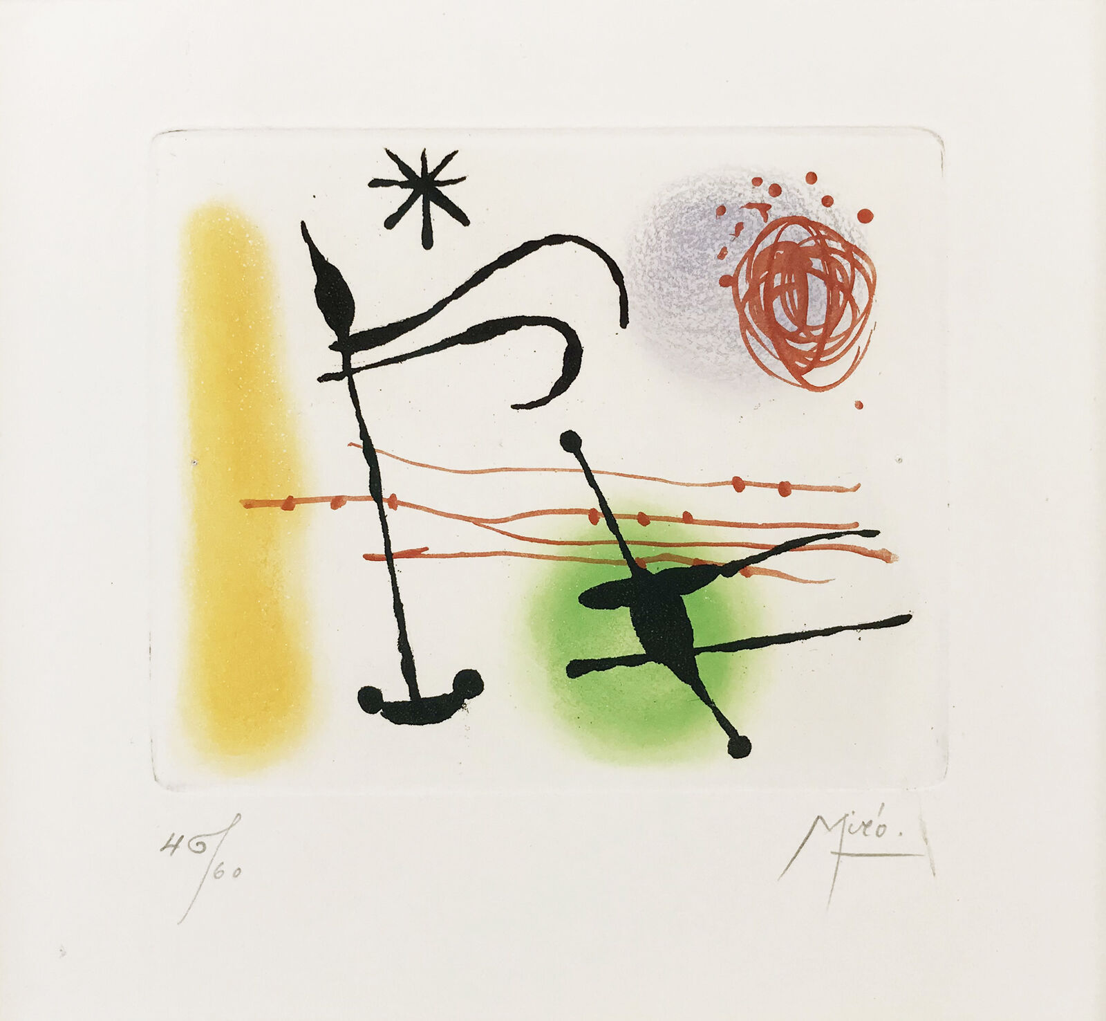ONE PLATE (FROM LA BAGUE D'AURORE SUITE) by Joan Miró, 1957
