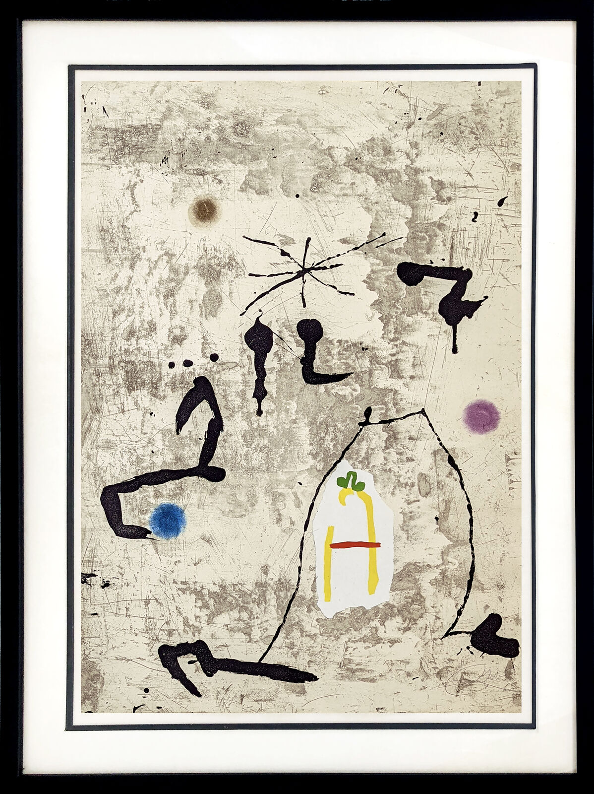 PERSONATGE I ESTELS V (D. 1092) by Joan Miró, 1979