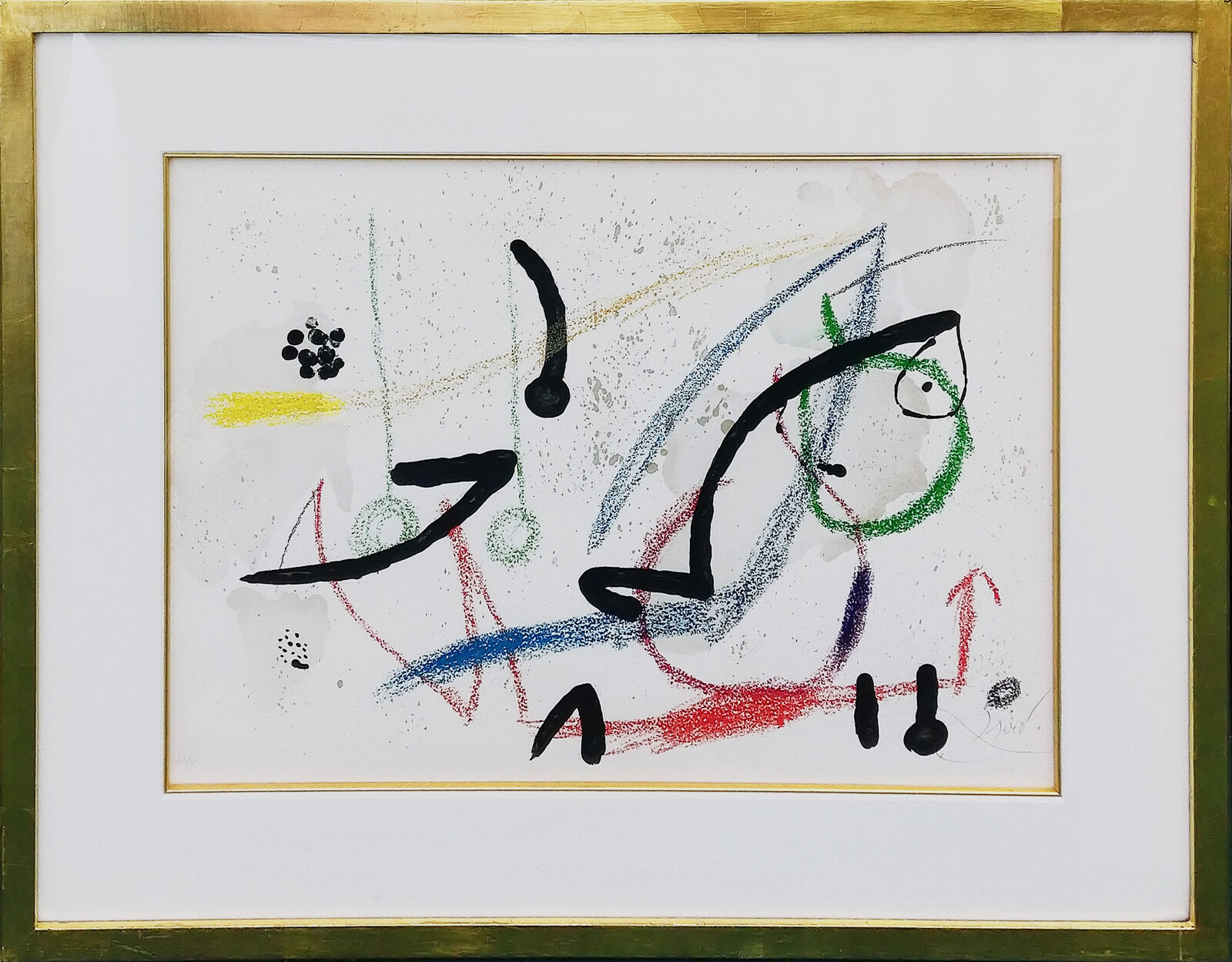 Artwork by Joan Miró, PL. 9 (FROM MARAVILLAS CON VARIACIONES ACRÓSTICAS EN EL JARDIN DE MIRO), Made of Lithograph 