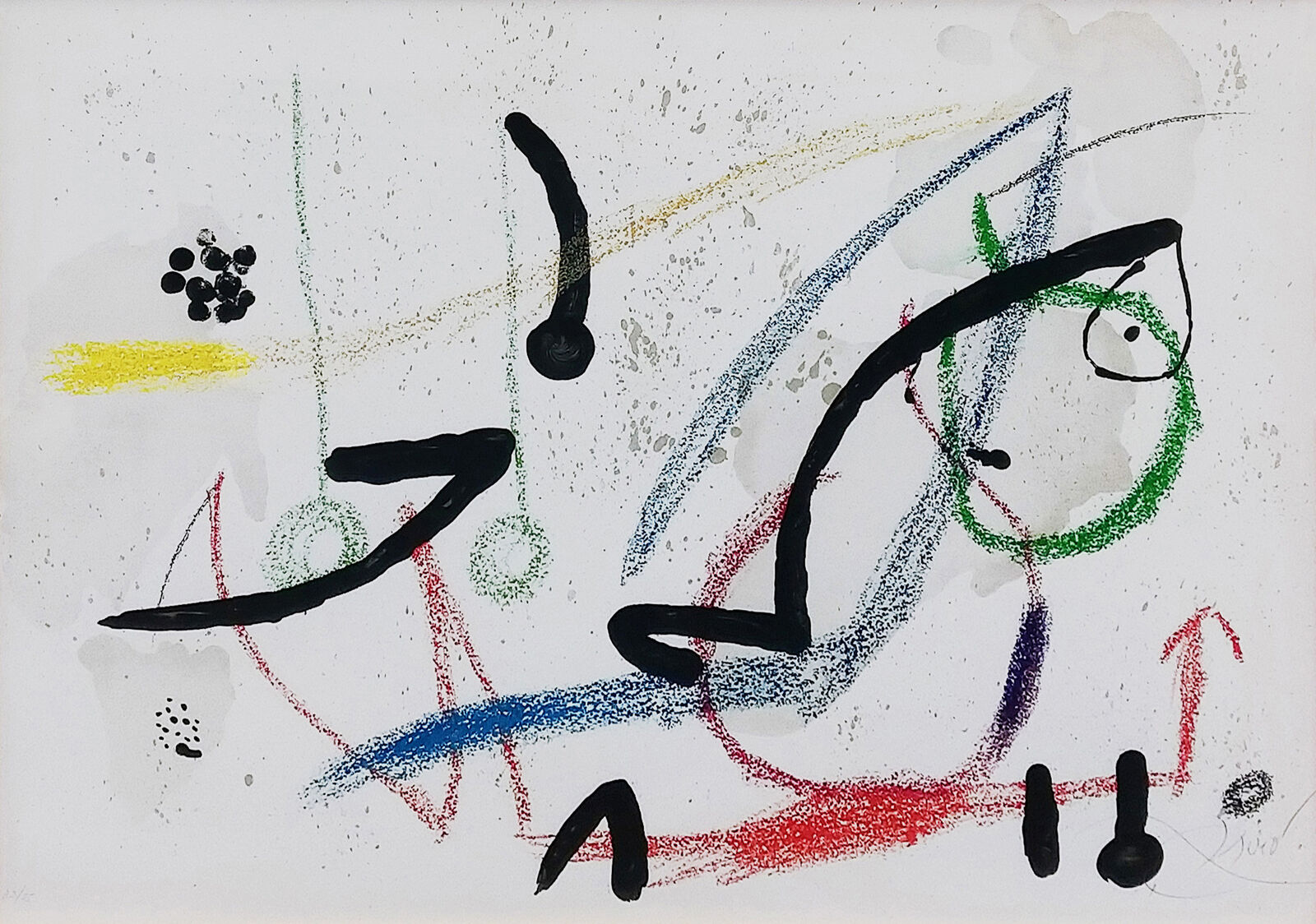 PL. 9 (FROM MARAVILLAS CON VARIACIONES ACRÓSTICAS EN EL JARDIN DE MIRO) by Joan Miró, 1975