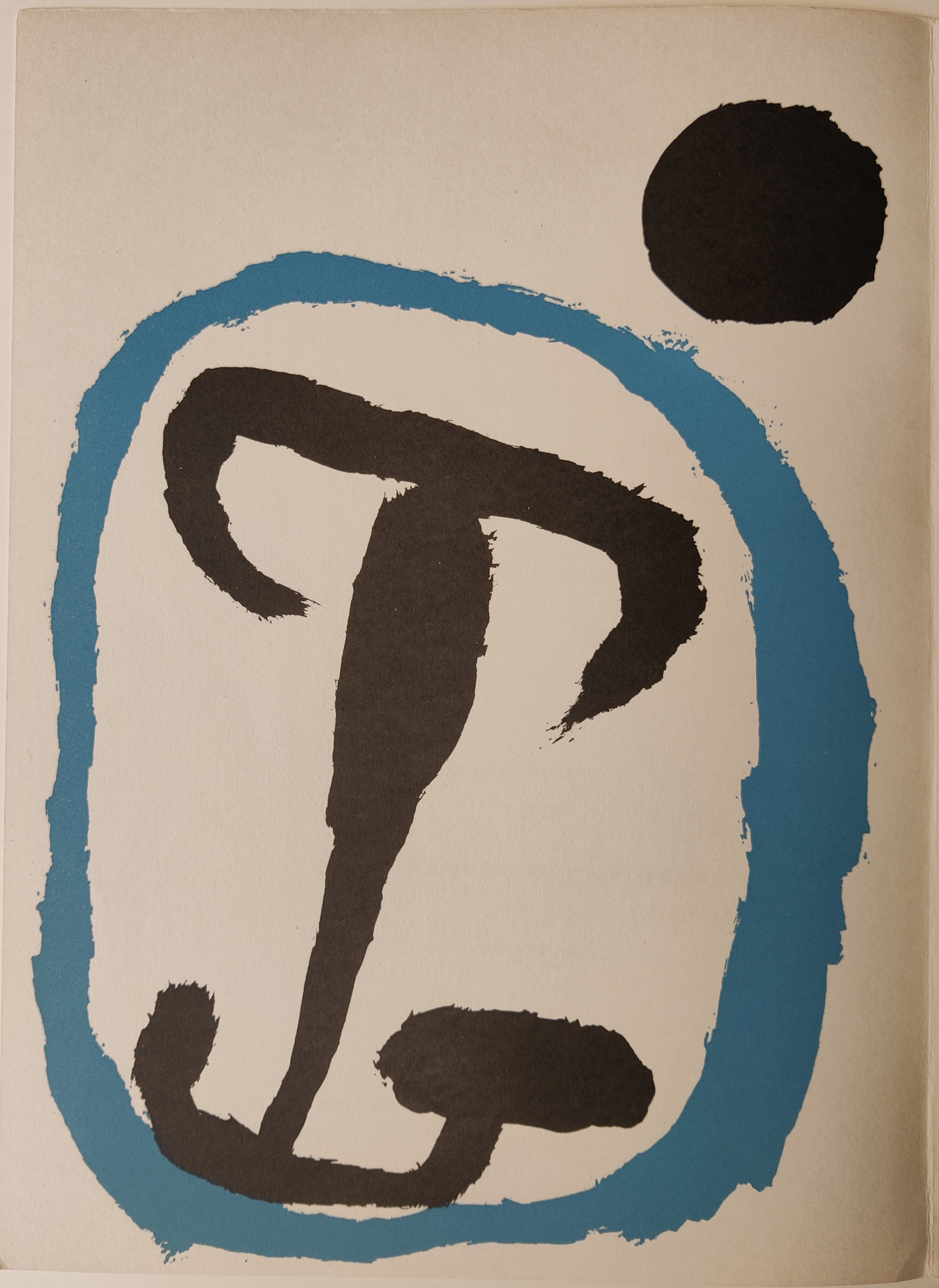 A book with a blue and black letter P on it.