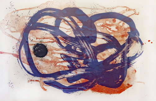 Artwork by Joan Miró, Bleu sur lavis rouge, Made of Lithography 