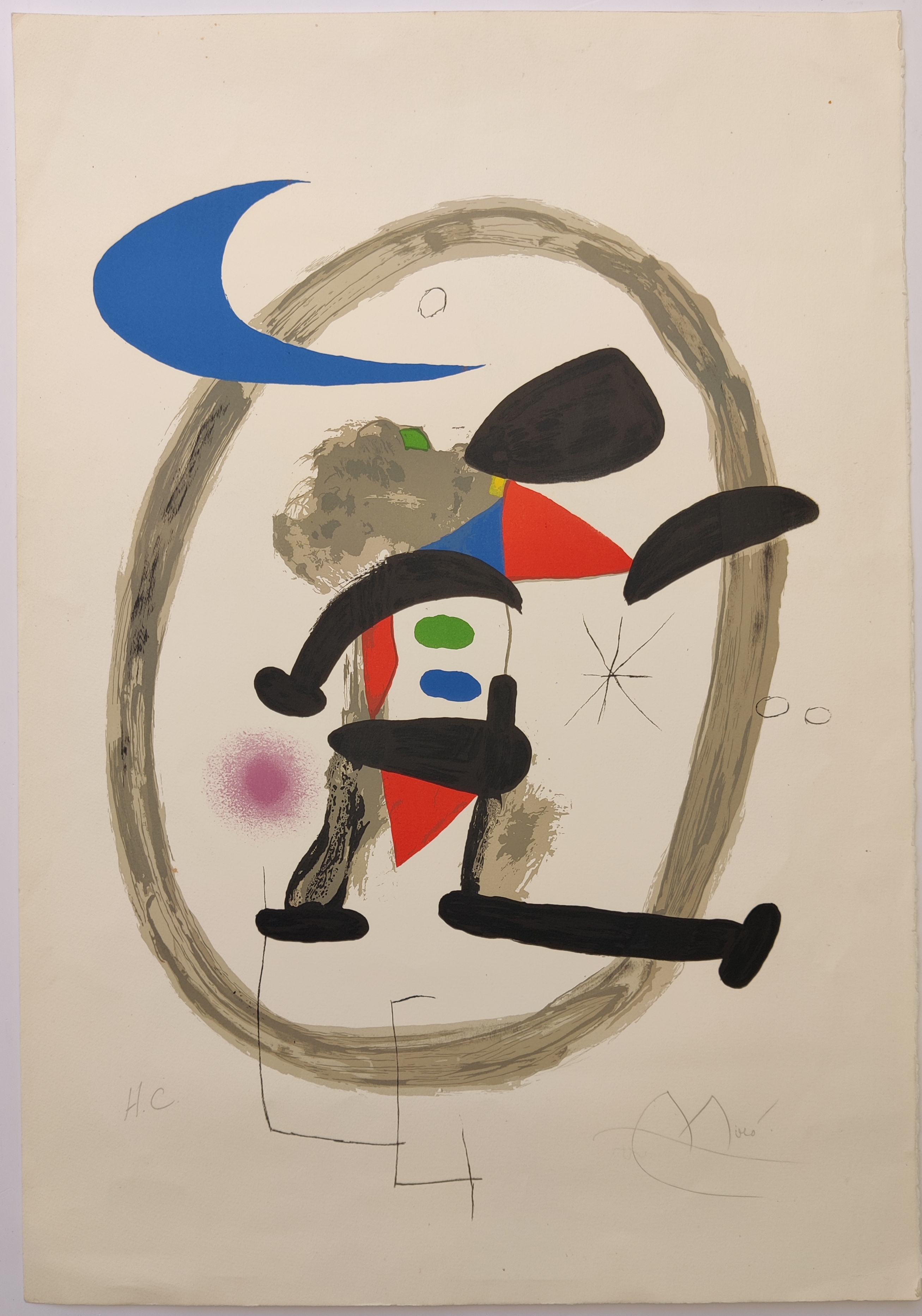 A painting of a man with a hat on his head.