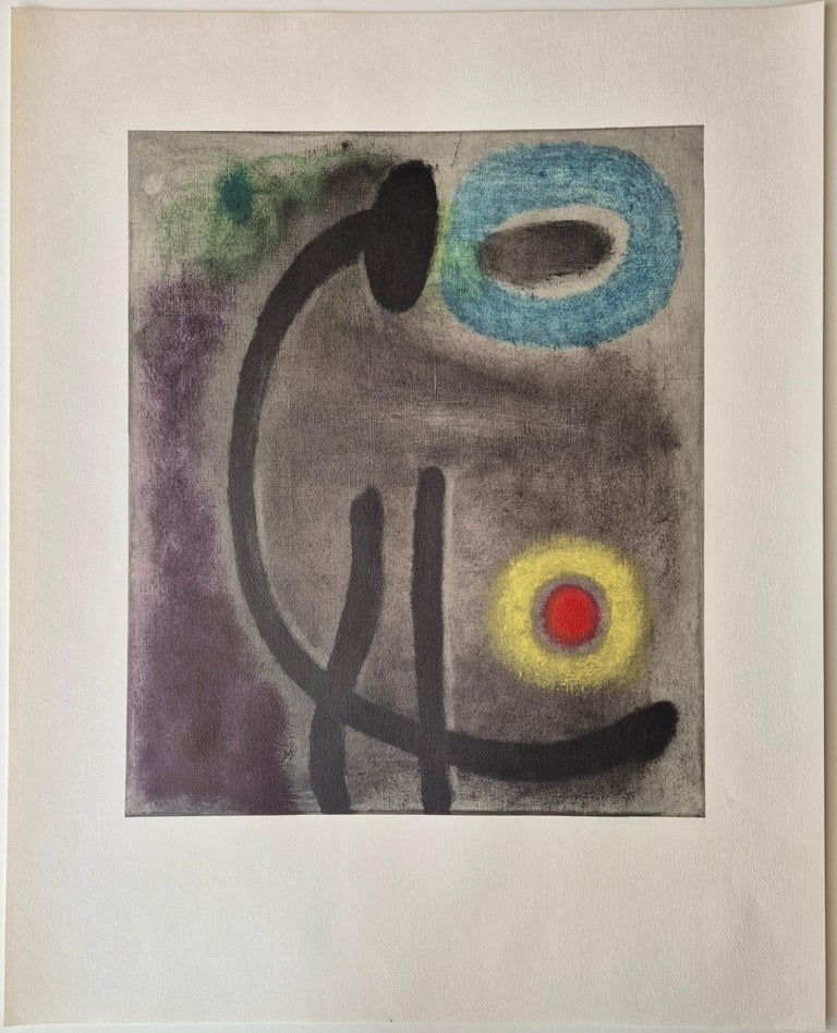 A painting of a black and blue abstract painting on a white background.