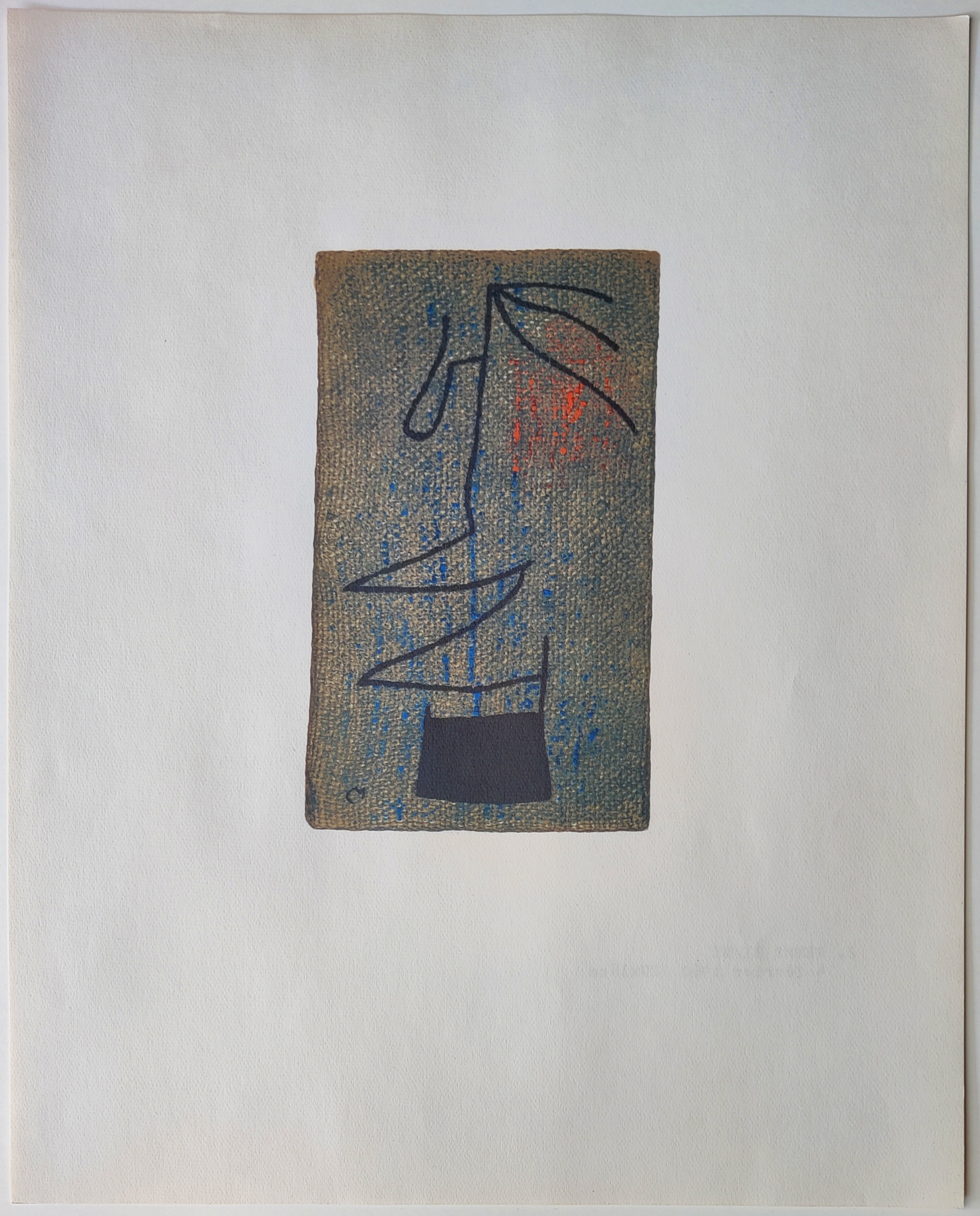 A piece of paper with a drawing on it.