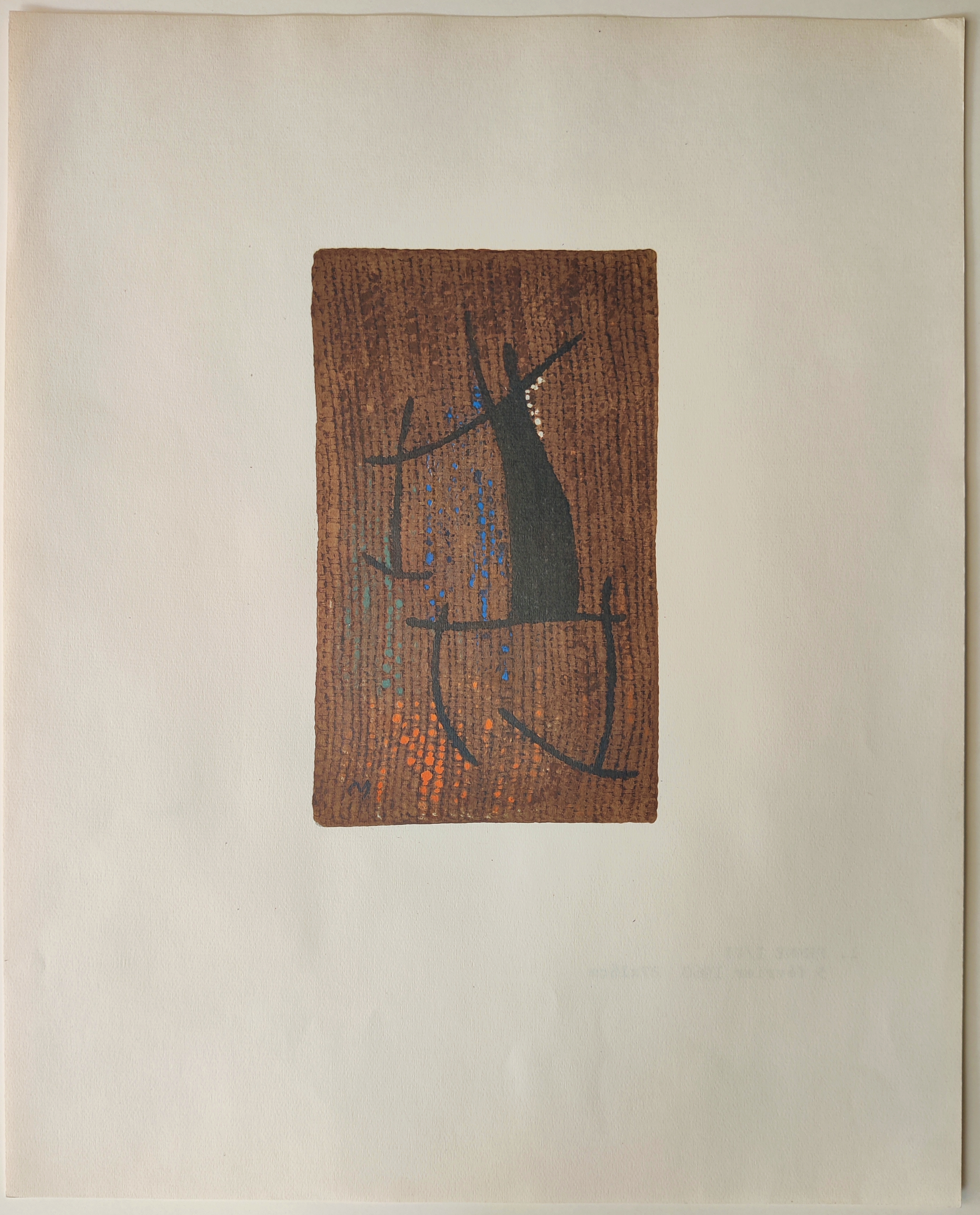 A piece of wood with a drawing on it.