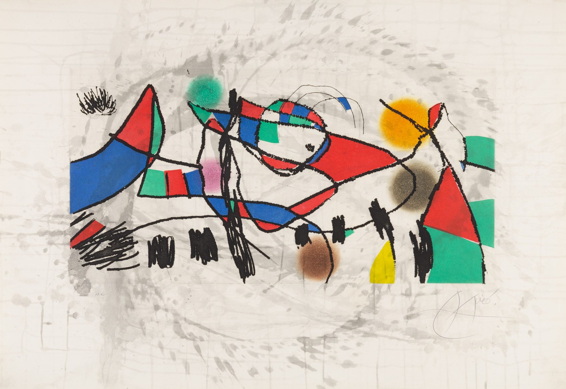 Artwork by Joan Miró, Gravures pour une exposition I, Made of Etching and aquatint printed in colors on Arches wove paper 