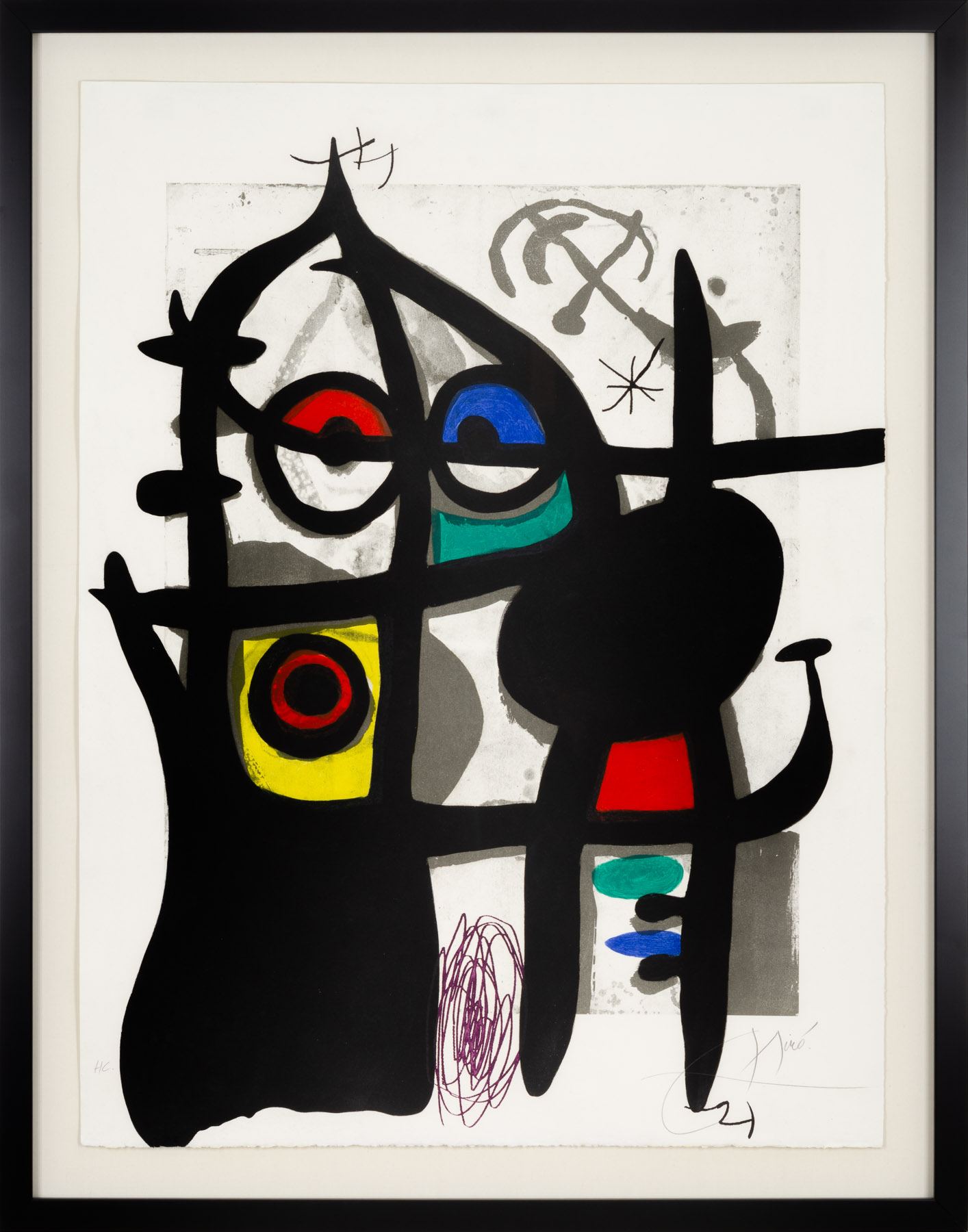 Artwork by Joan Miró, La Captive, Made of Color Etching, Aquatint And Carborundum On Wove Paper 