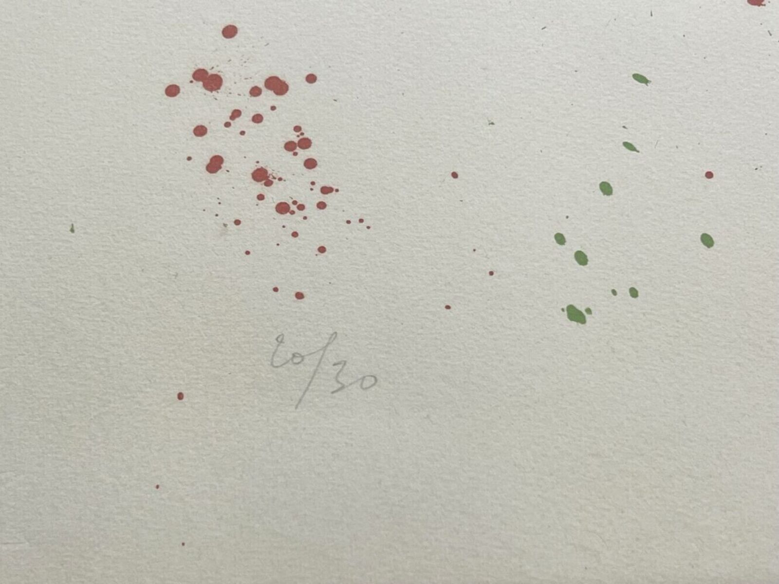 Artwork by Joan Miró, Series I, vert sur rouge, Made of Lithograph 