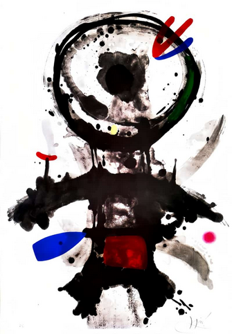 L’ange criblé by Joan Miró, 1973