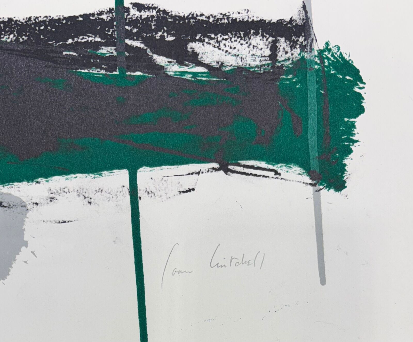 Artwork by Joan Mitchell, Champs - Black, Gray and Green, Made of Lithograph 