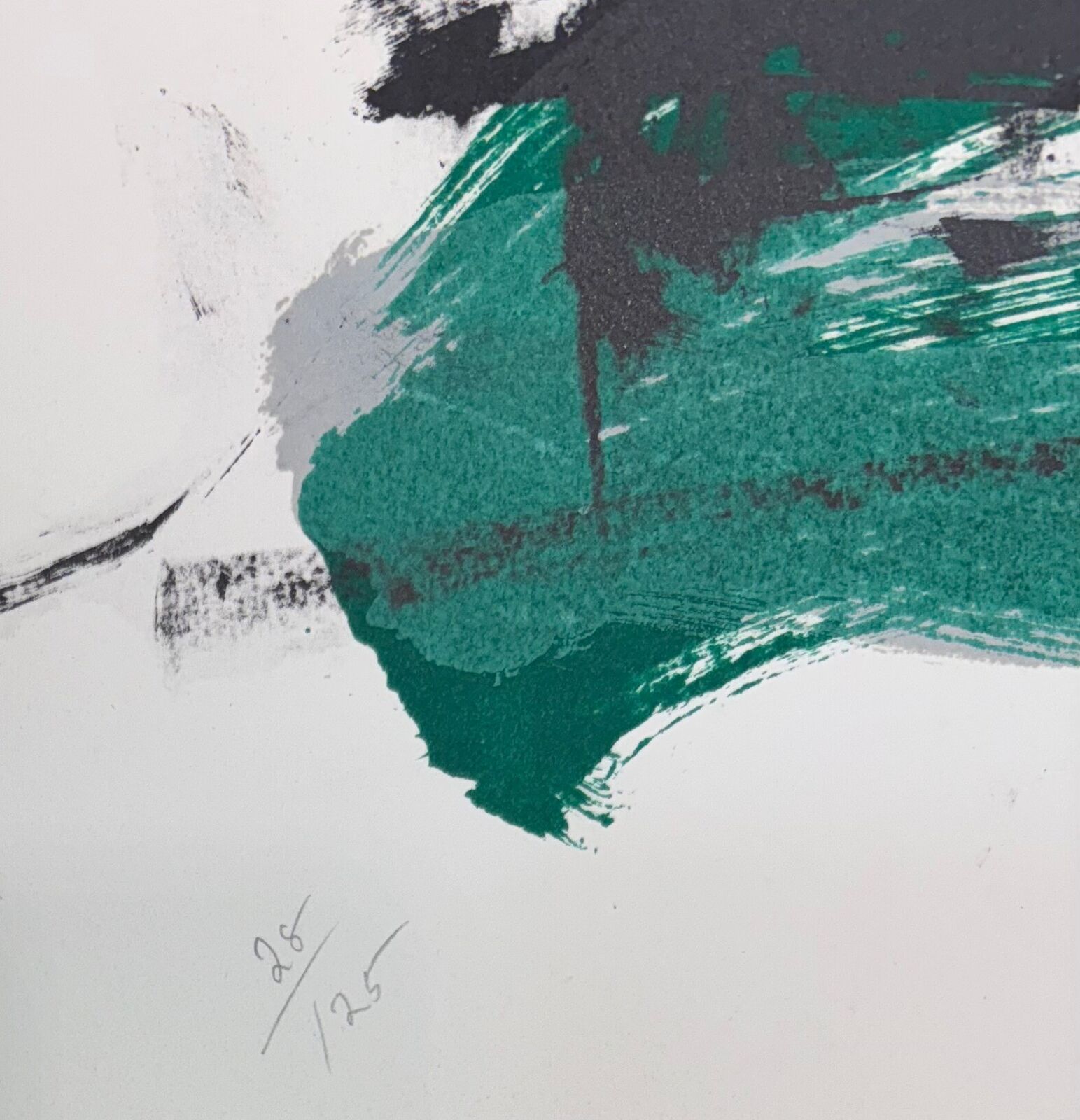 Artwork by Joan Mitchell, Champs - Black, Gray and Green, Made of Lithograph 