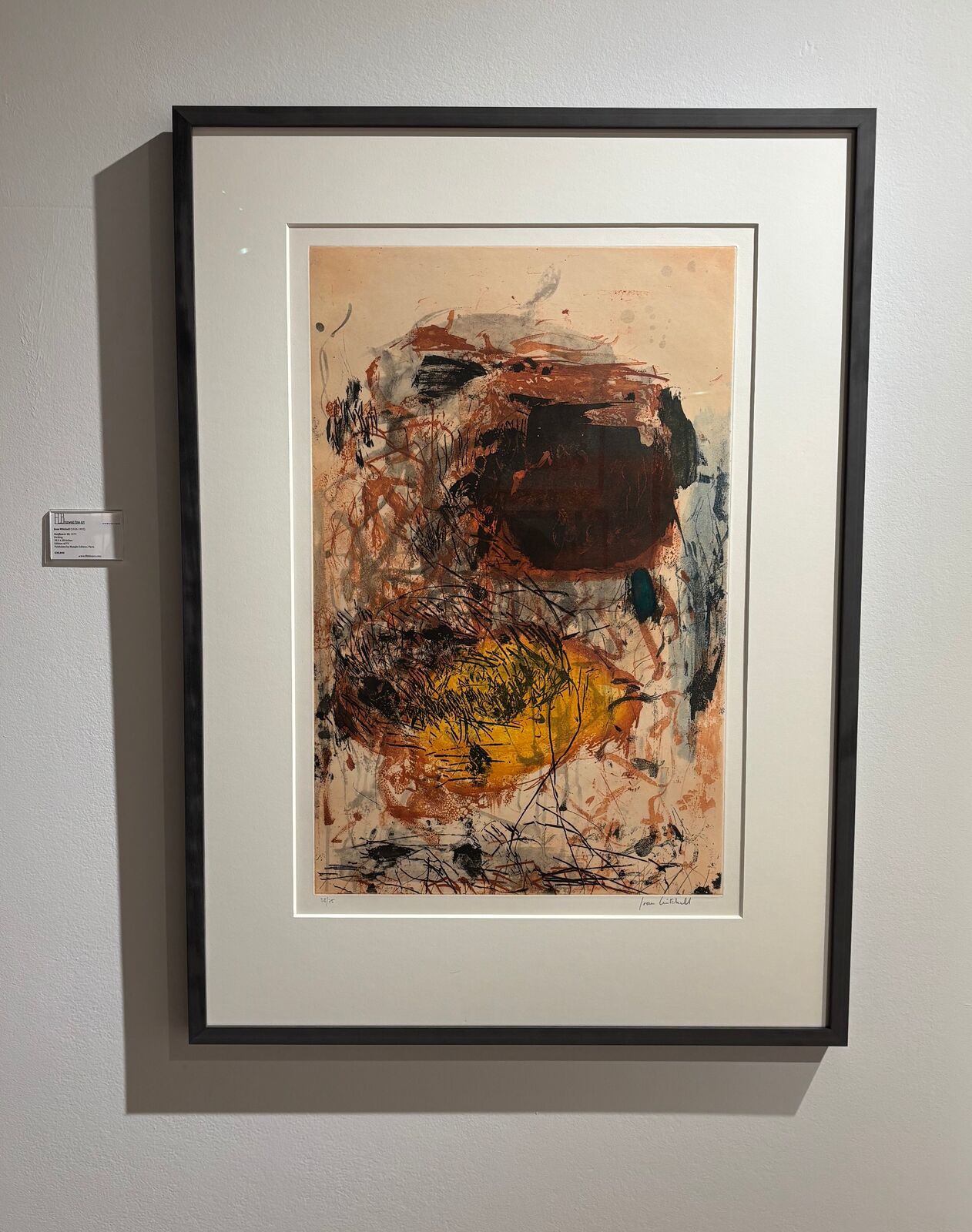 Artwork by Joan Mitchell, Sunflower III, Made of Etching and aquatint 