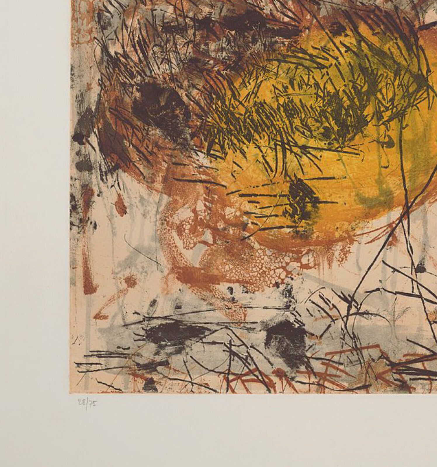 Artwork by Joan Mitchell, Sunflower III, Made of Etching and aquatint 