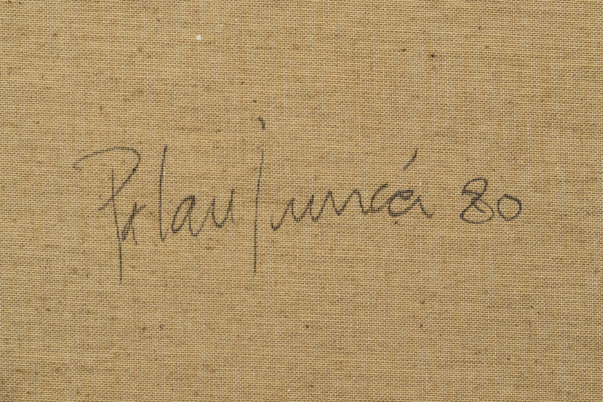 Artwork by Joan Ramon Palau Juncà, Impressionist Painting with River and Chalets, Made of Oil on canvas 