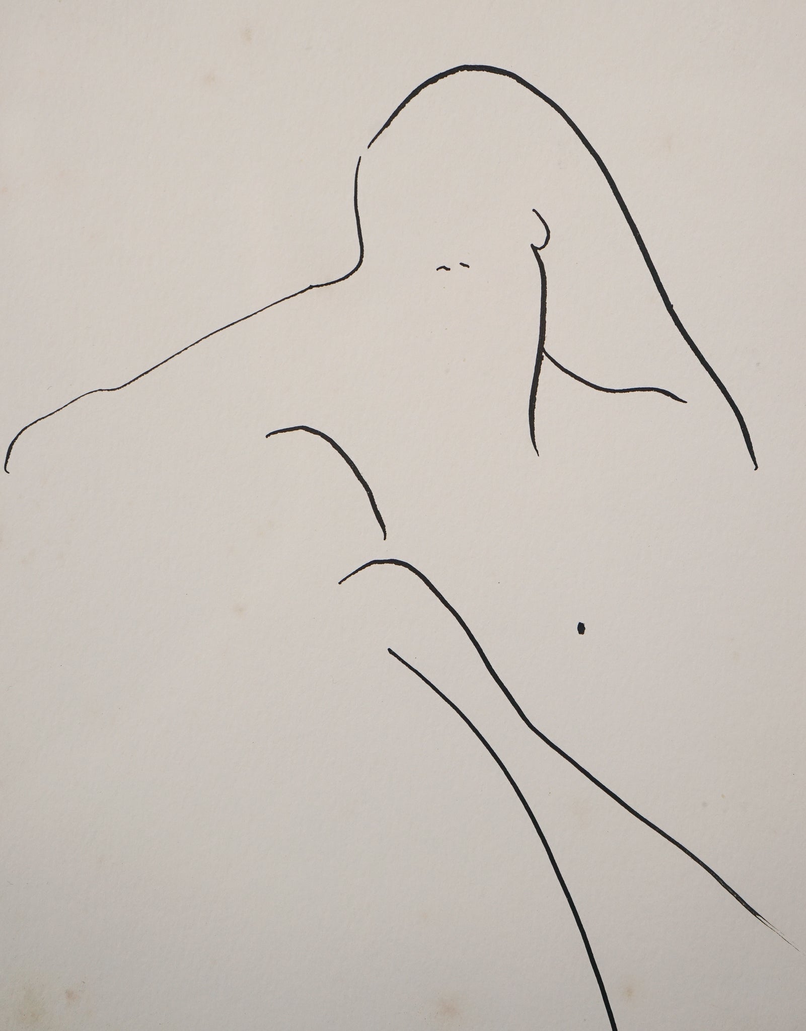 Artwork by Joanna Sarapata, Two Female Nude Pen and Colour Wash Studies, Made of Pen and ink 