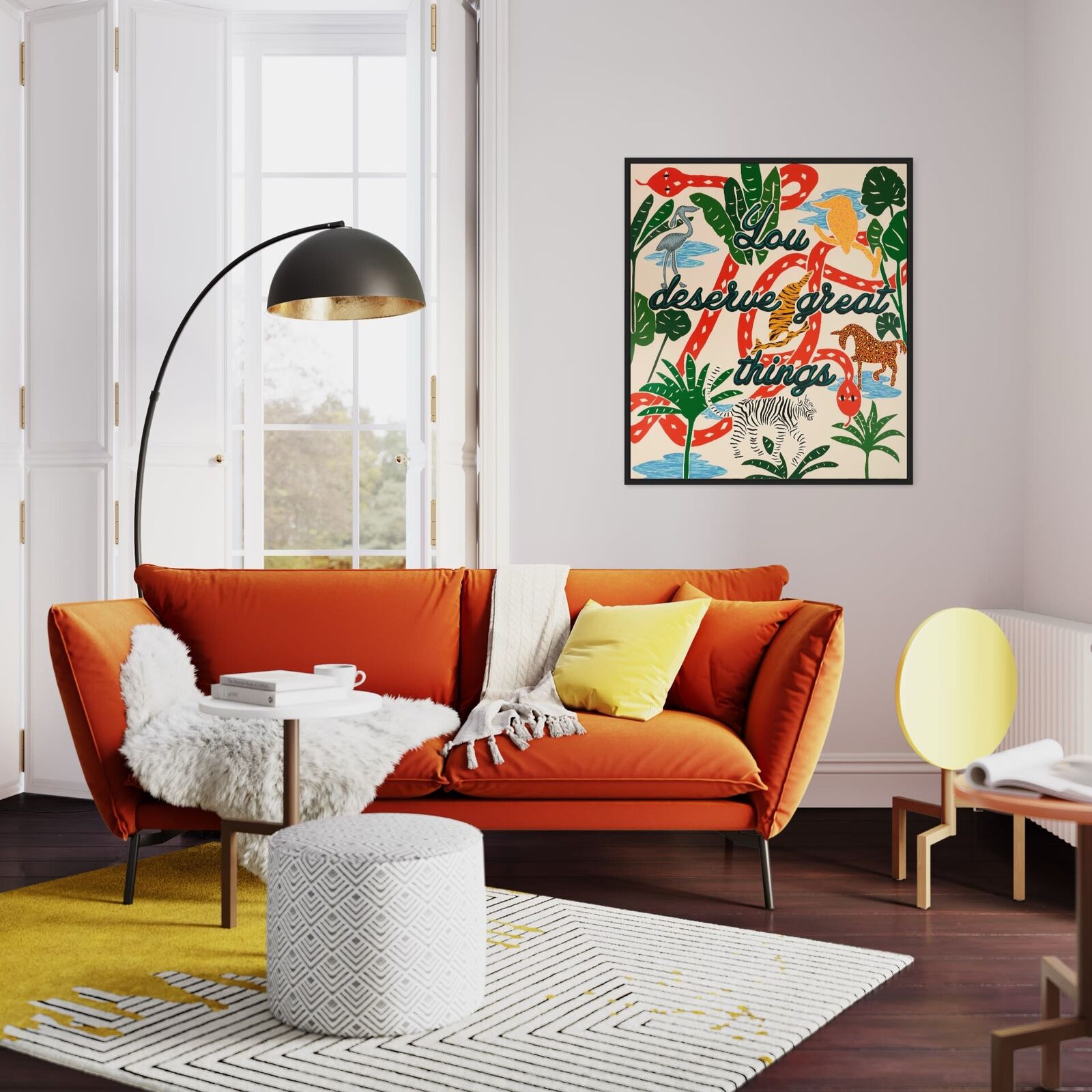 A poster with the words you deserve great things on it.