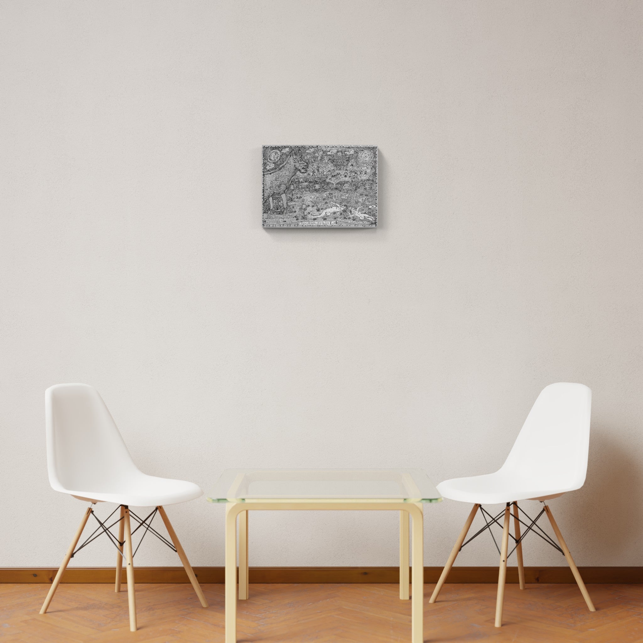 Artwork by Johann Garber, A-JUNGLE, Made of Indian ink 