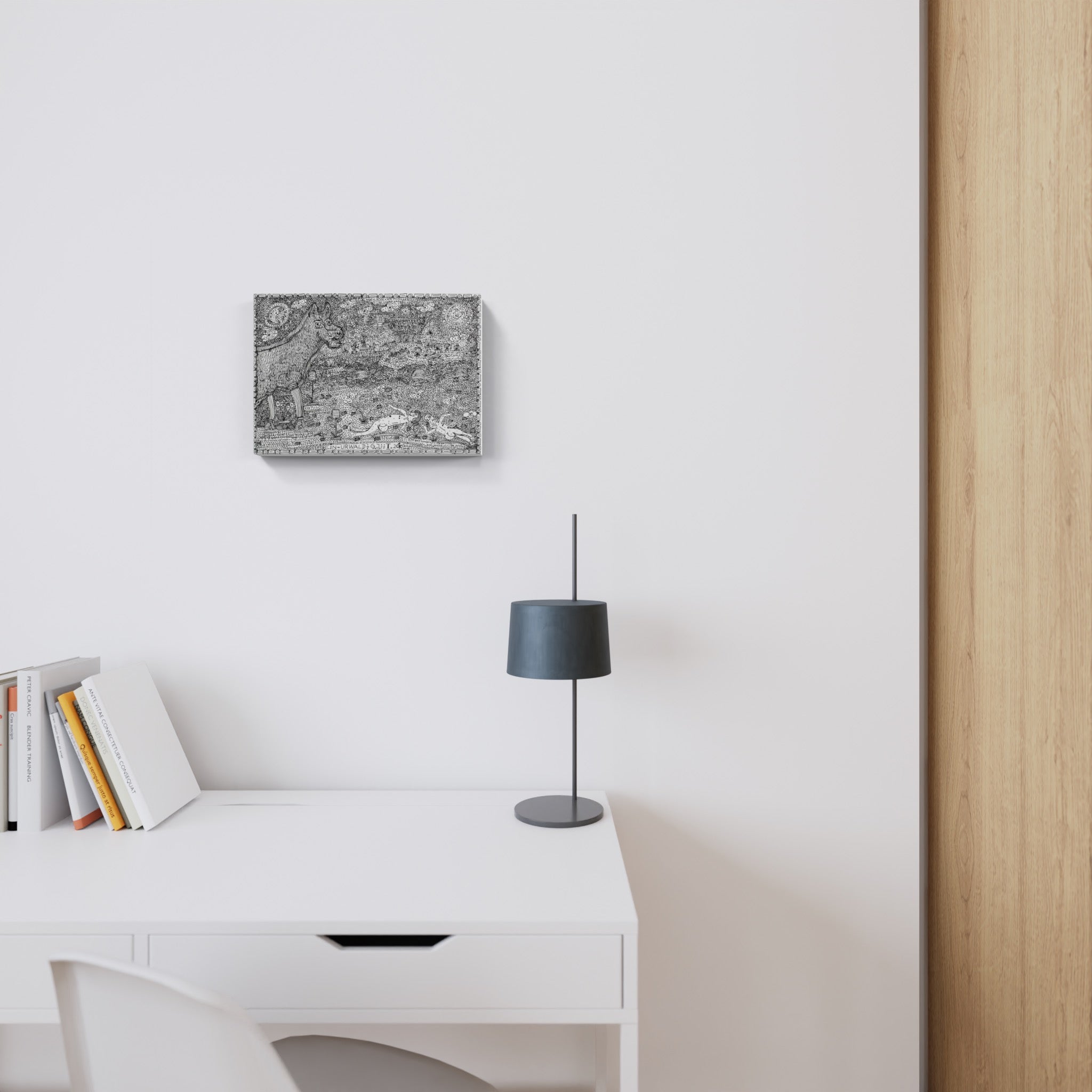 Artwork by Johann Garber, A-JUNGLE, Made of Indian ink 