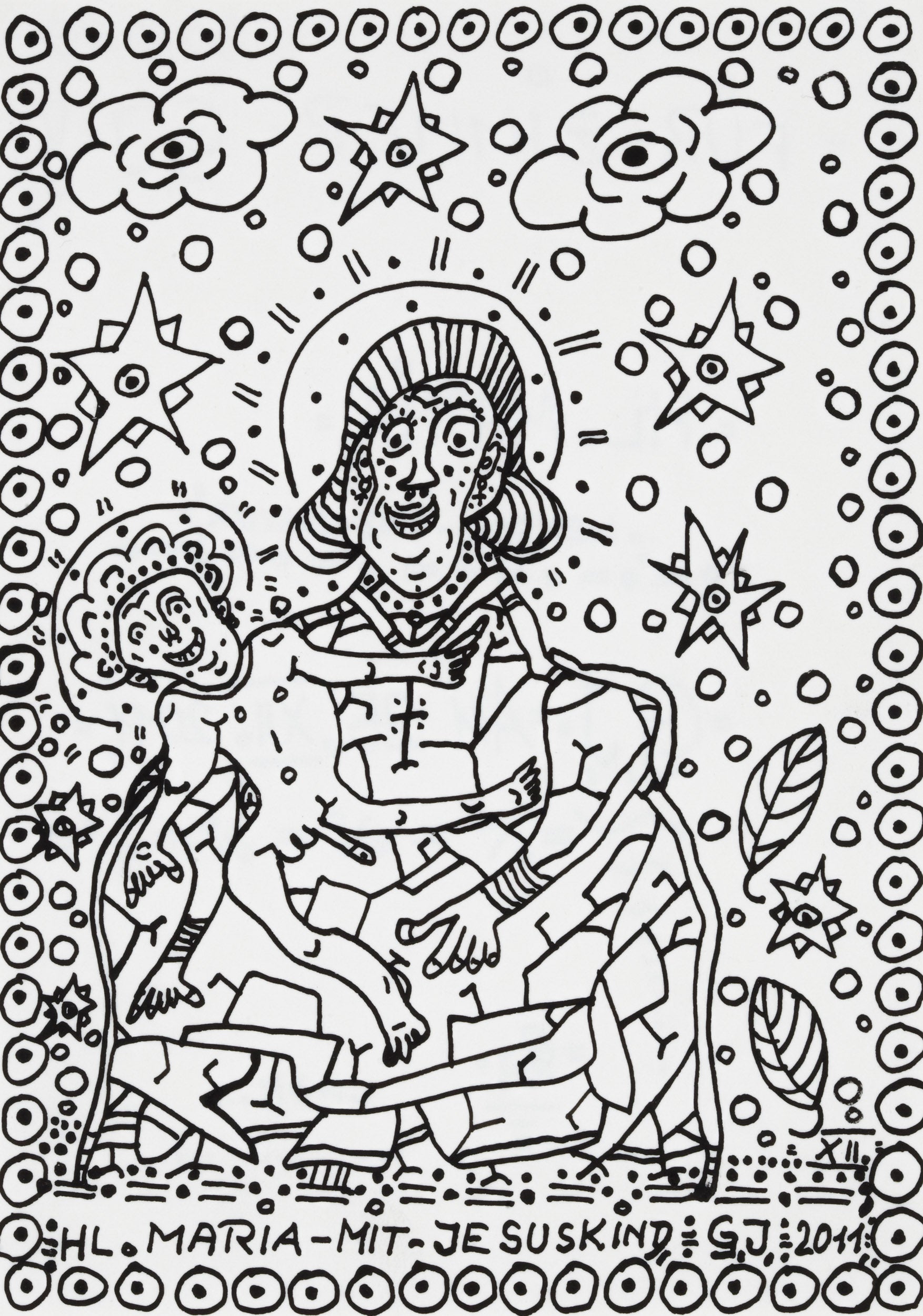 Saint MARY-WITH-JESUS CHILD by Johann Garber, 2011