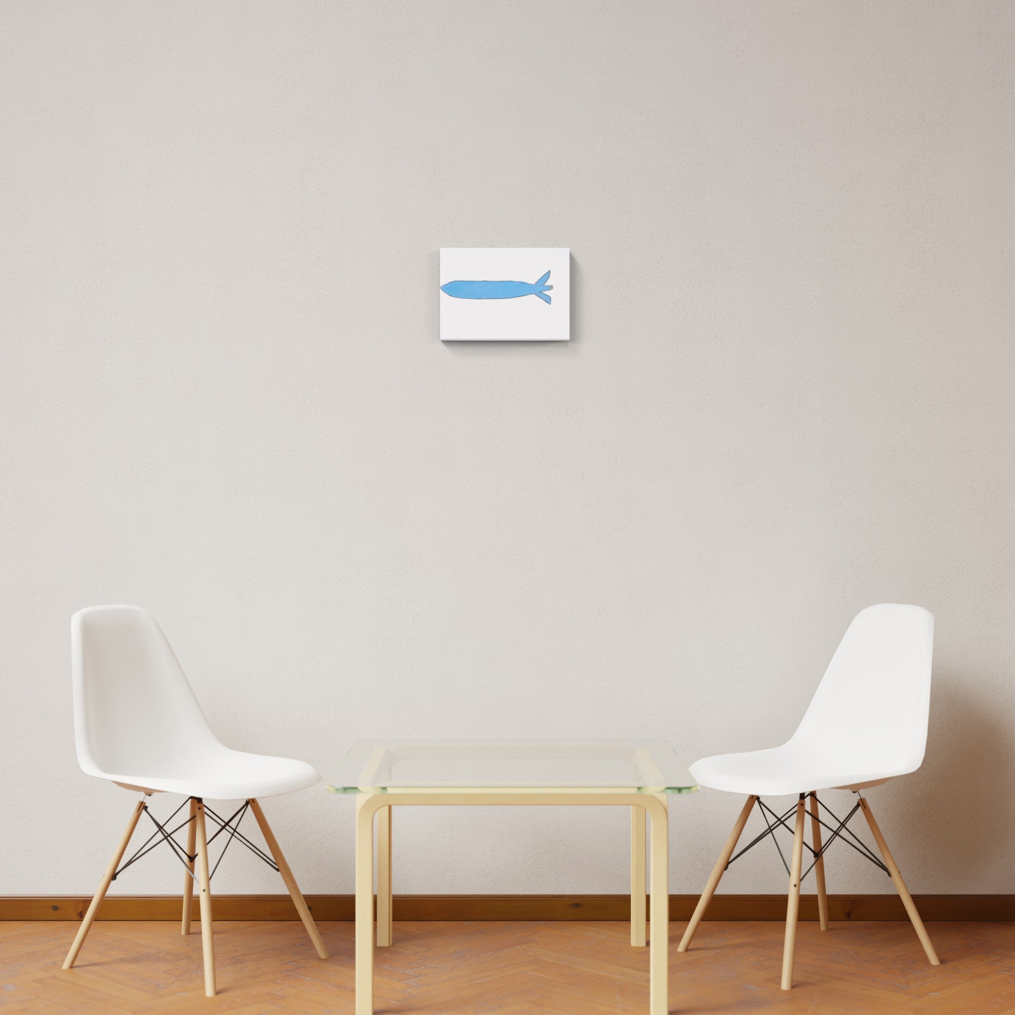 Artwork by Johann Hauser, Blue rocket, Made of Pencil, coloured pencil, oil crayon 