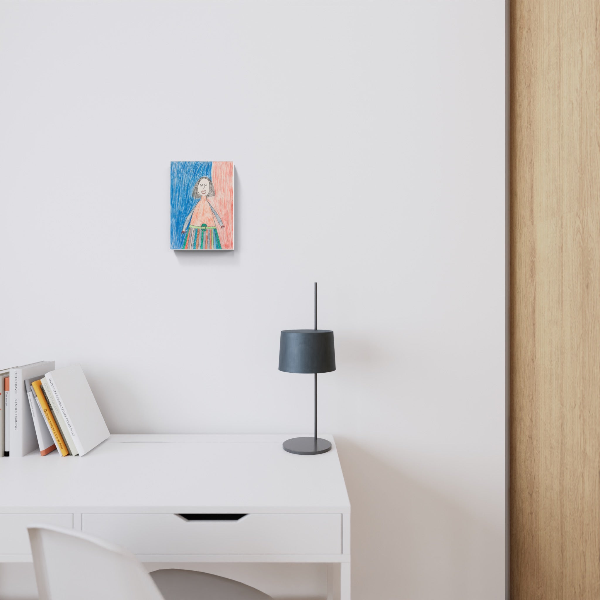 Artwork by Johann Hauser, Woman, Made of Pencil, coloured pencils 