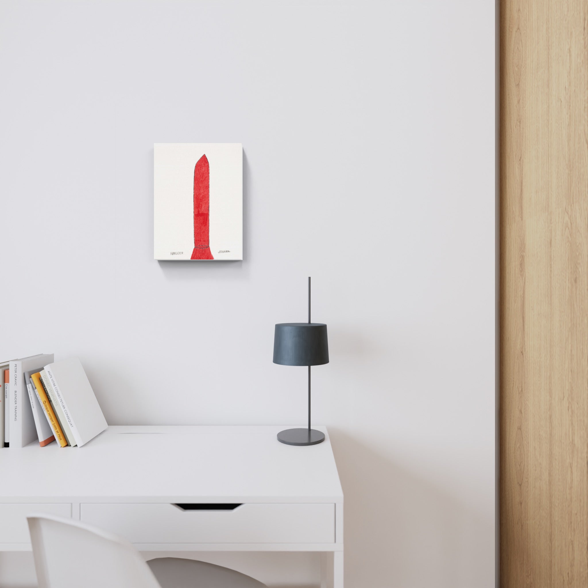 Artwork by Johann Hauser, Rocket, Made of Pencil, oil crayon 