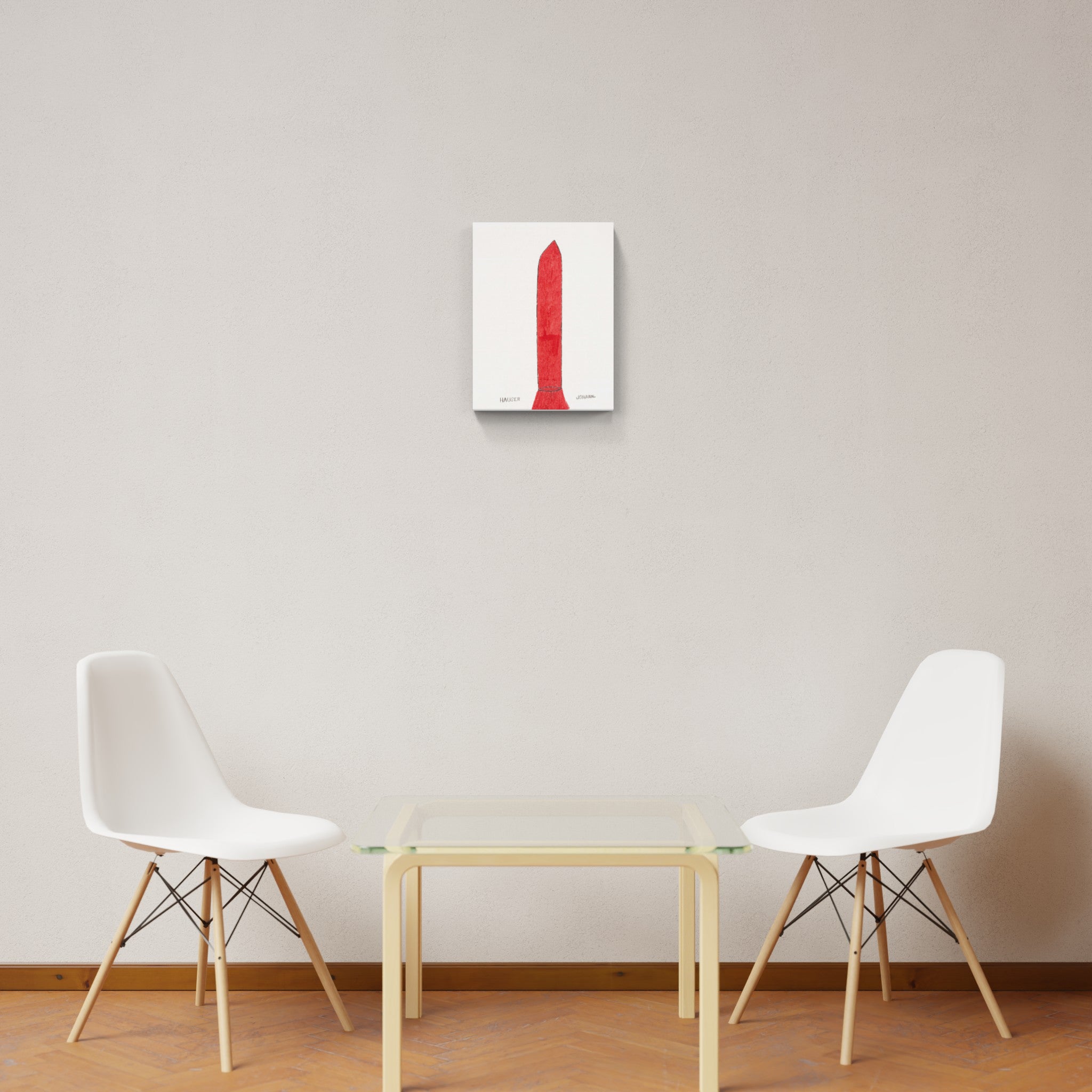 Artwork by Johann Hauser, Rocket, Made of Pencil, oil crayon 