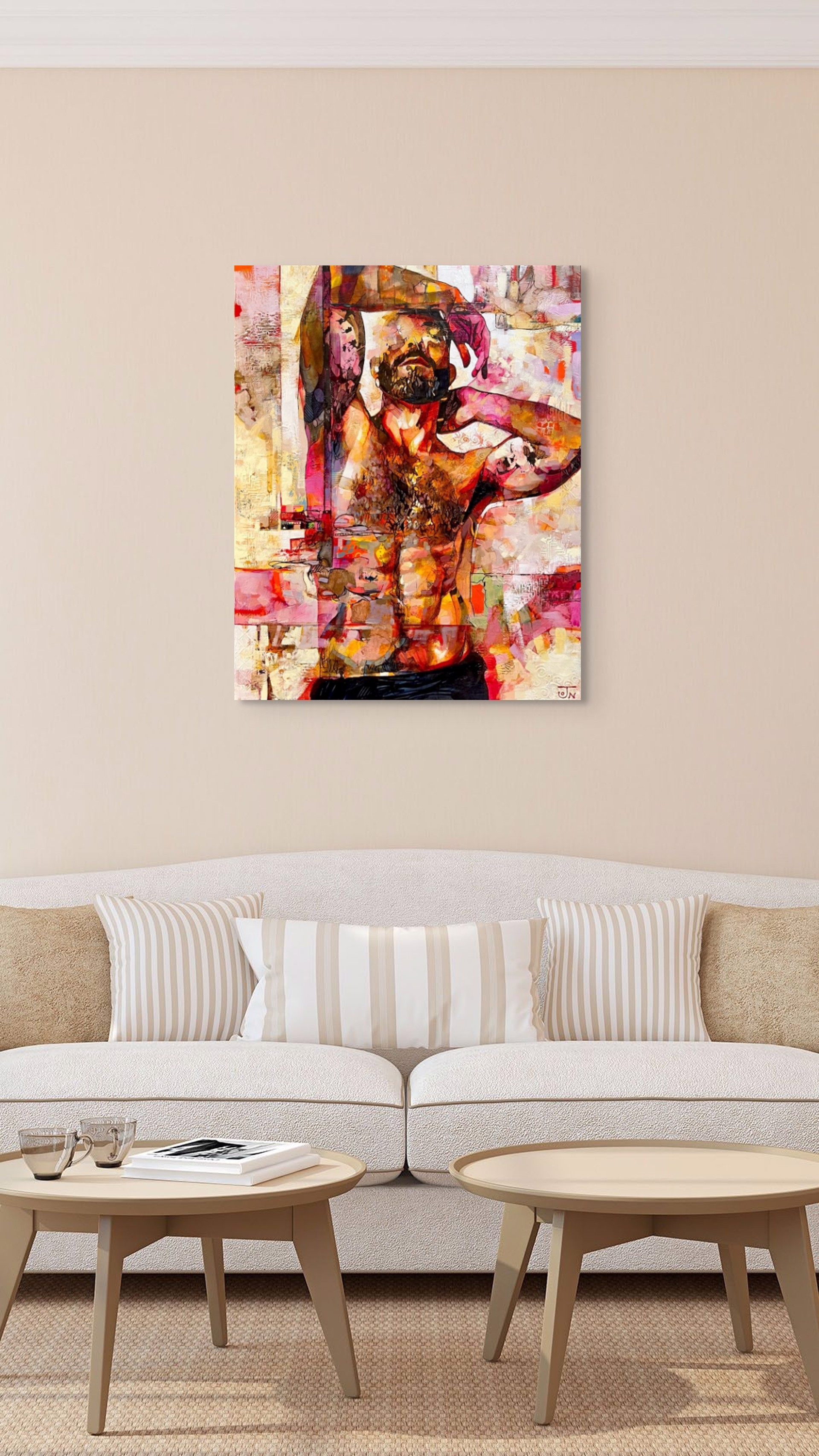 A painting of a man with a beard and a hat.