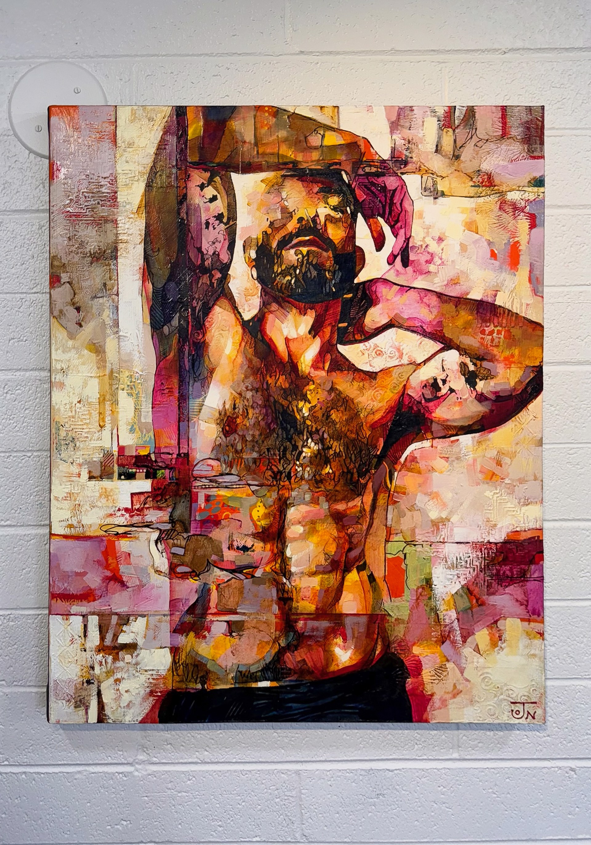 A painting of a man with a beard and a hat.