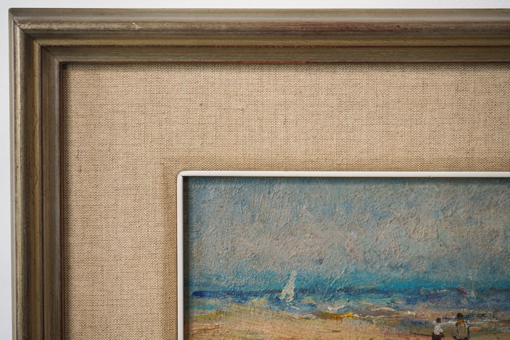 Artwork by Jordi Freixas Cortés, Framed beach scene, Made of Oil on board 