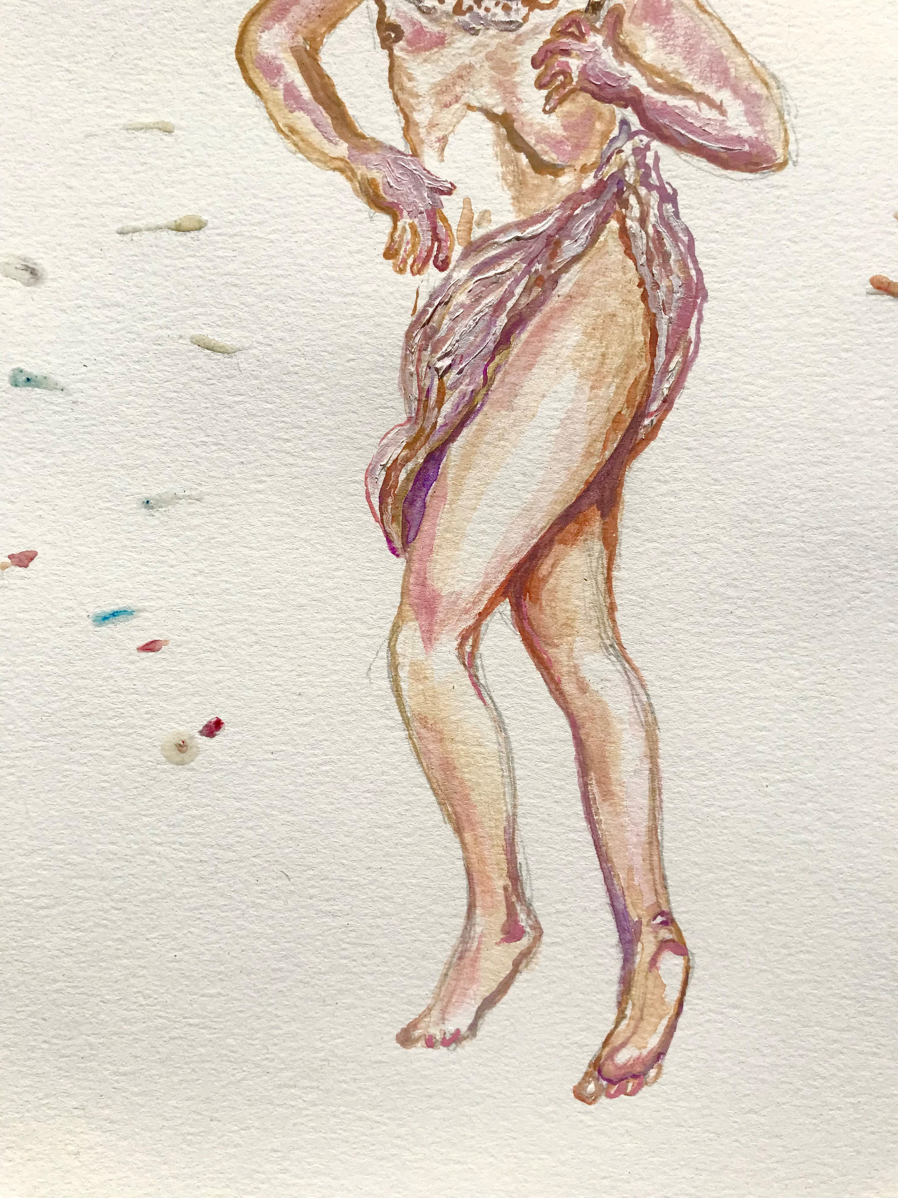 Artwork by Jorge Rivera, Levitation 2, Made of Watercolour And Resin On Paper 