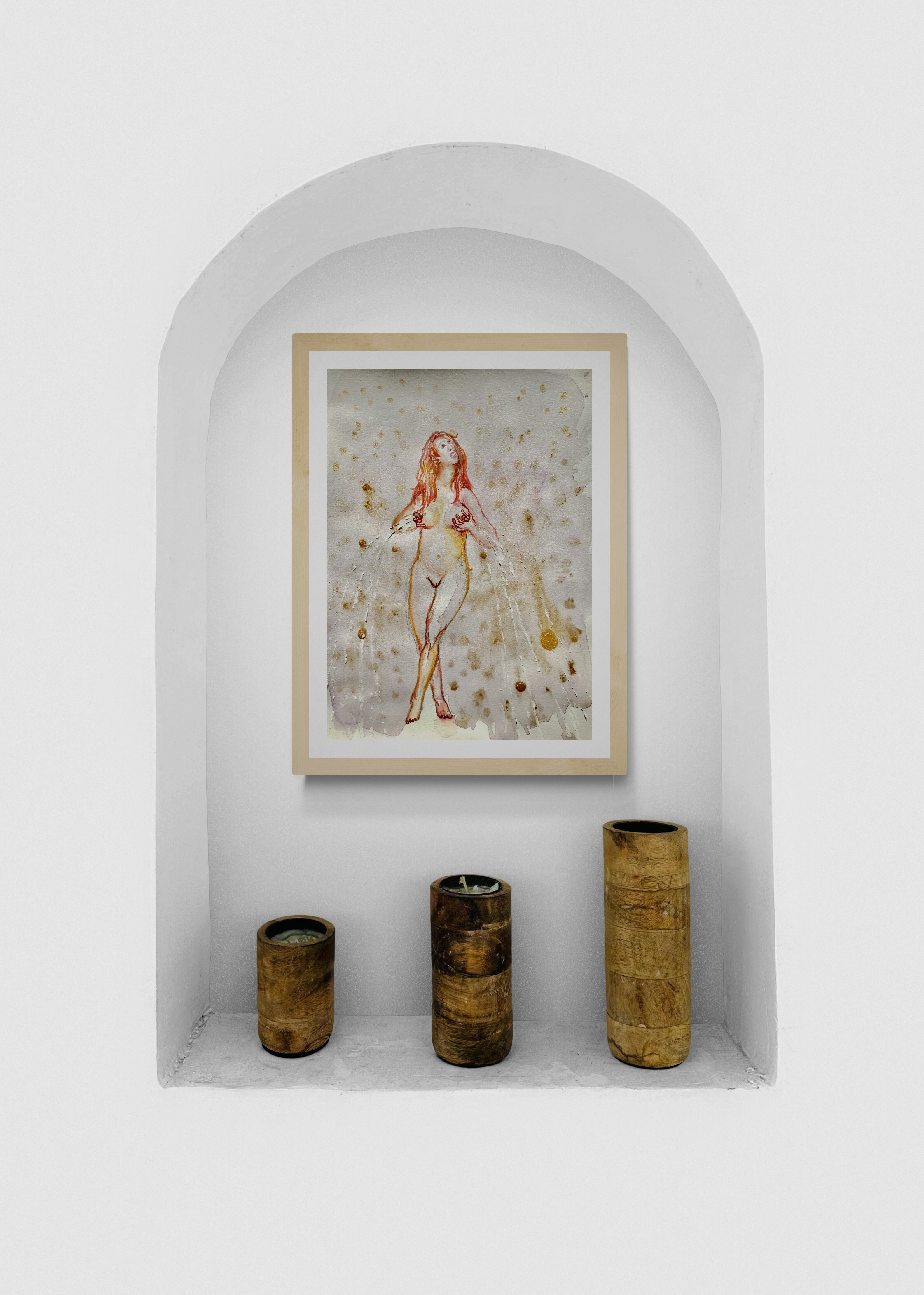 Artwork by Jorge Rivera, Levitation 3, Made of Watercolour And Resin On Paper 