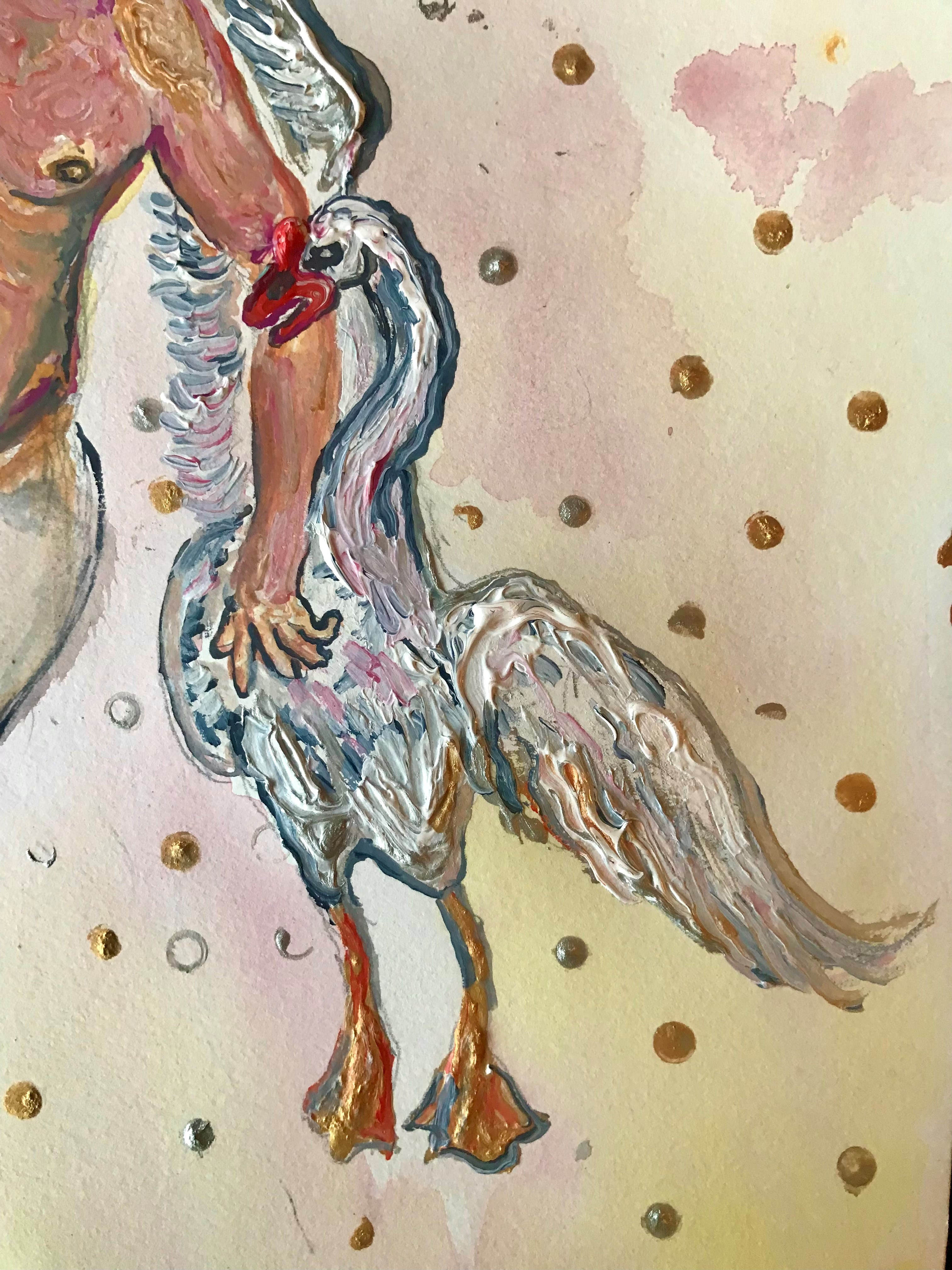 Artwork by Jorge Rivera, Levitation 6, Made of Watercolour And Resin On Paper 