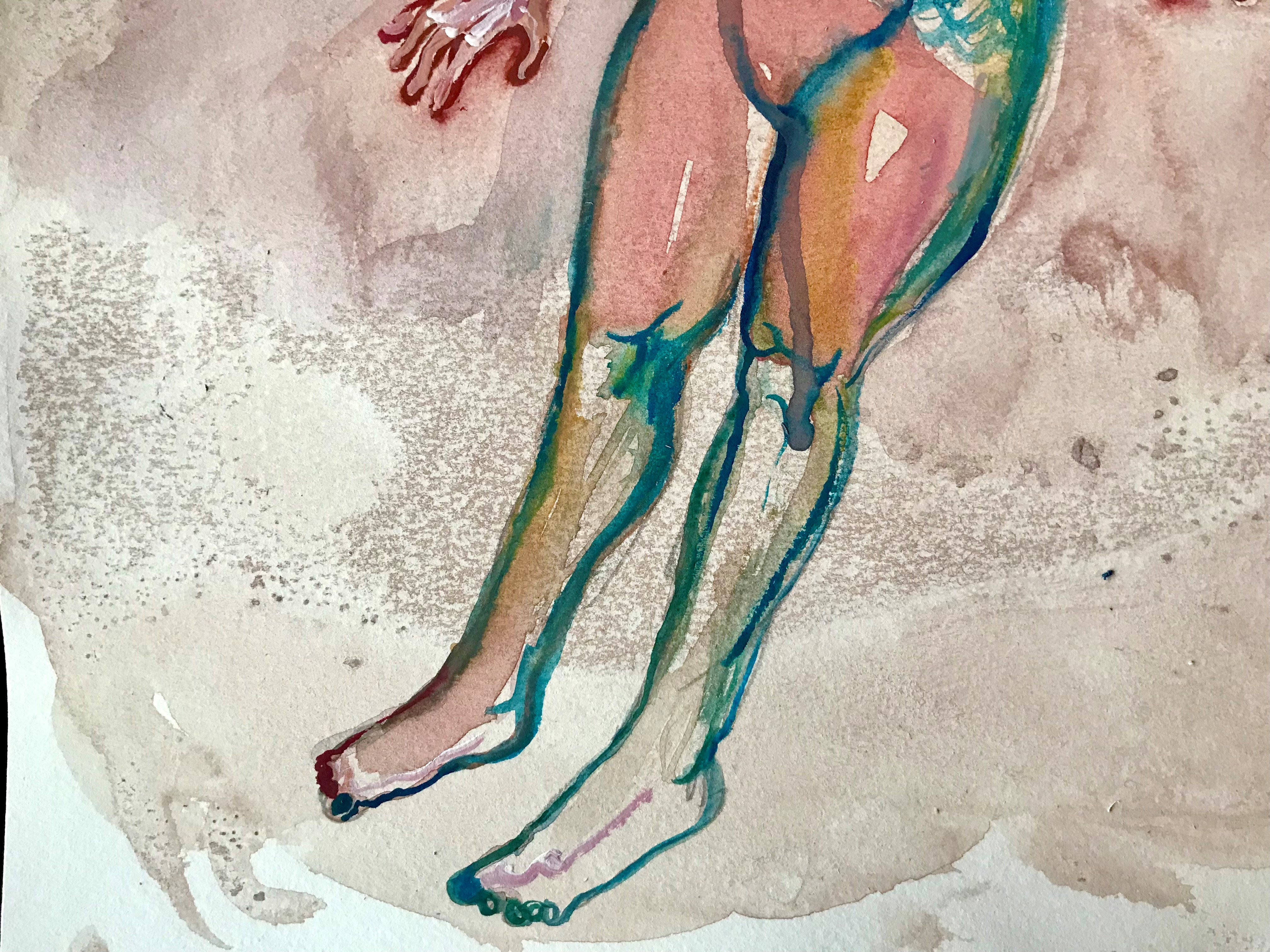 Artwork by Jorge Rivera, Levitation 8, Made of Watercolour And Resin On Paper 