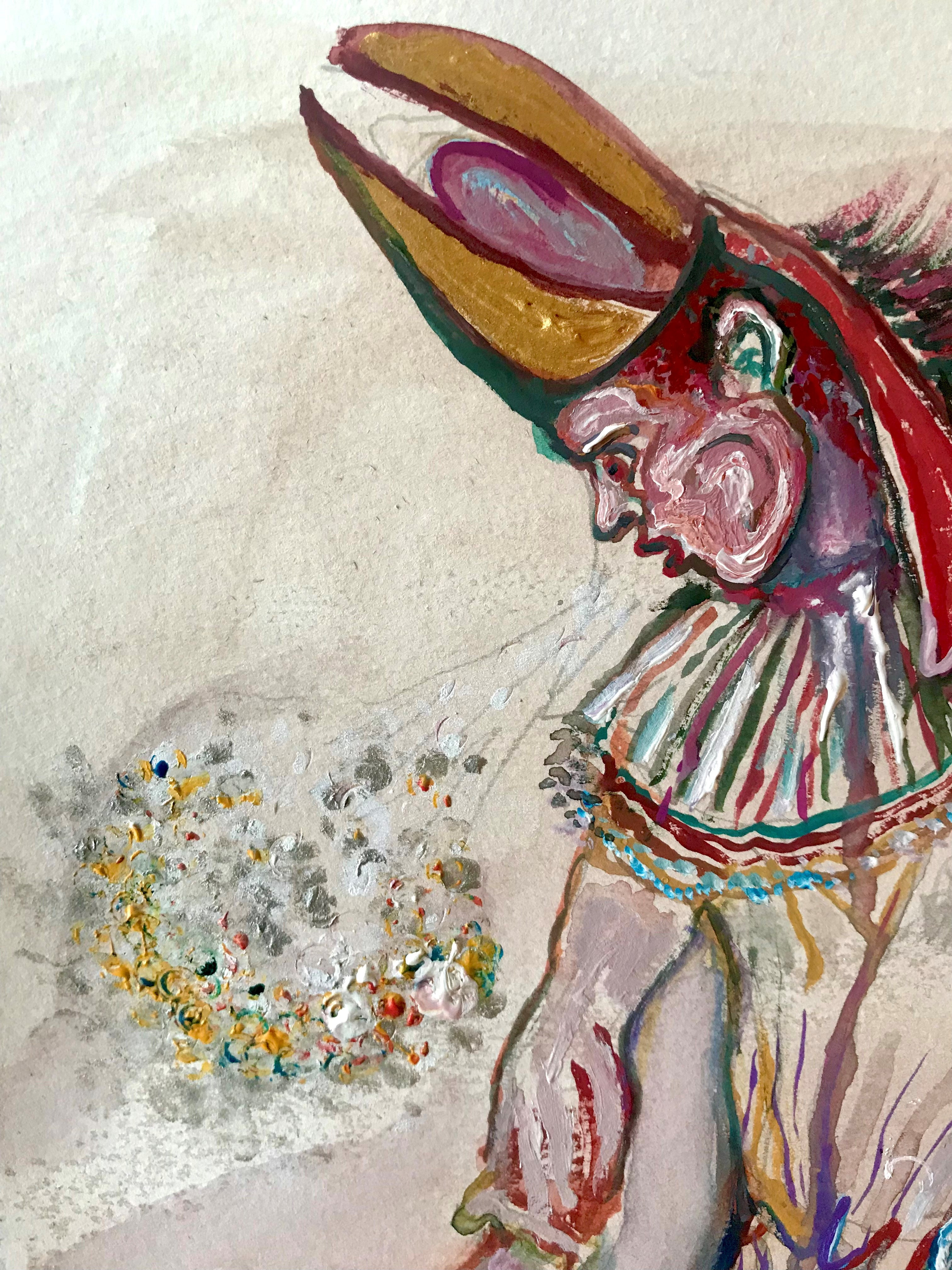 Artwork by Jorge Rivera, Levitation 8, Made of Watercolour And Resin On Paper 