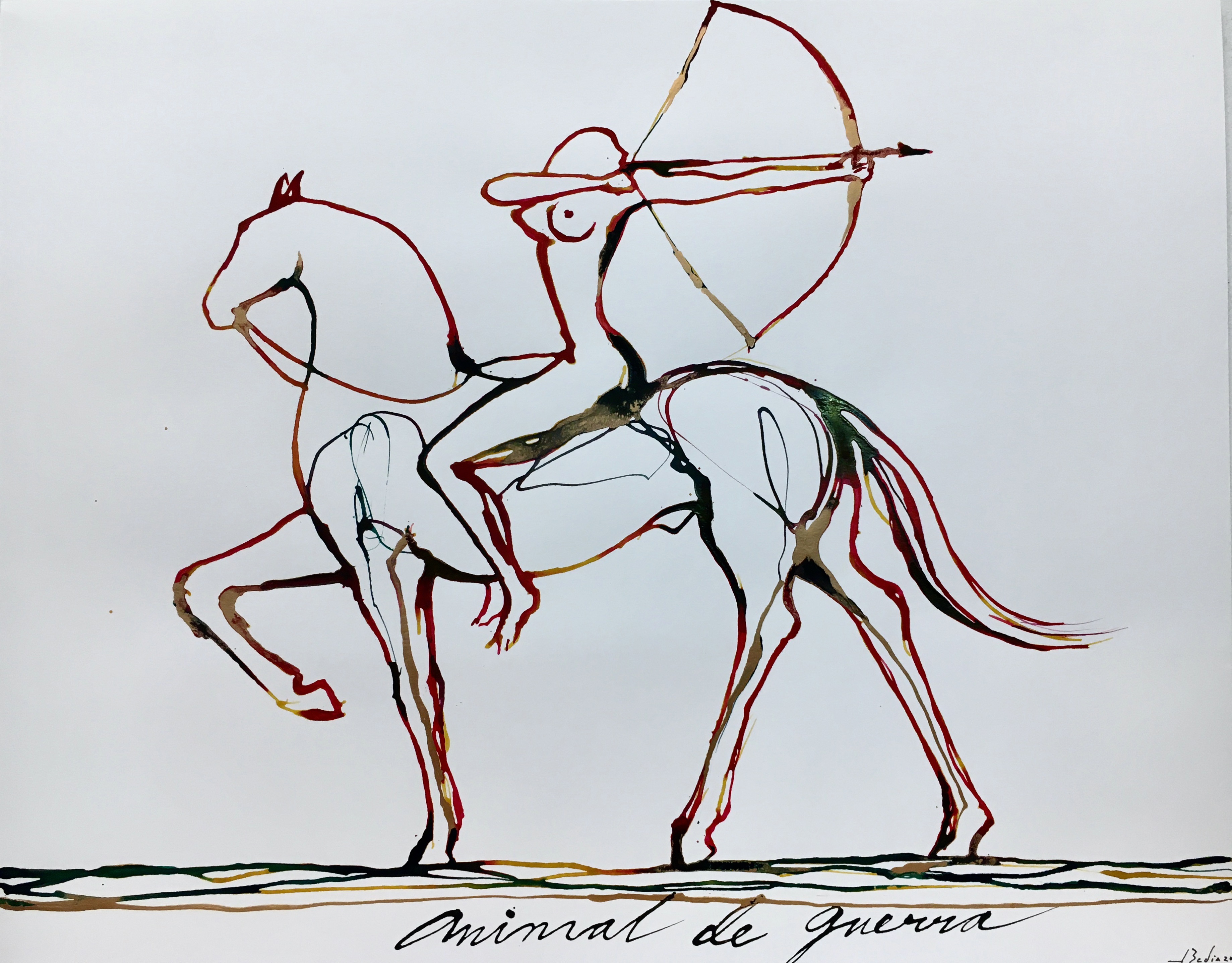 Animal de guerra by José Bedia, 2019