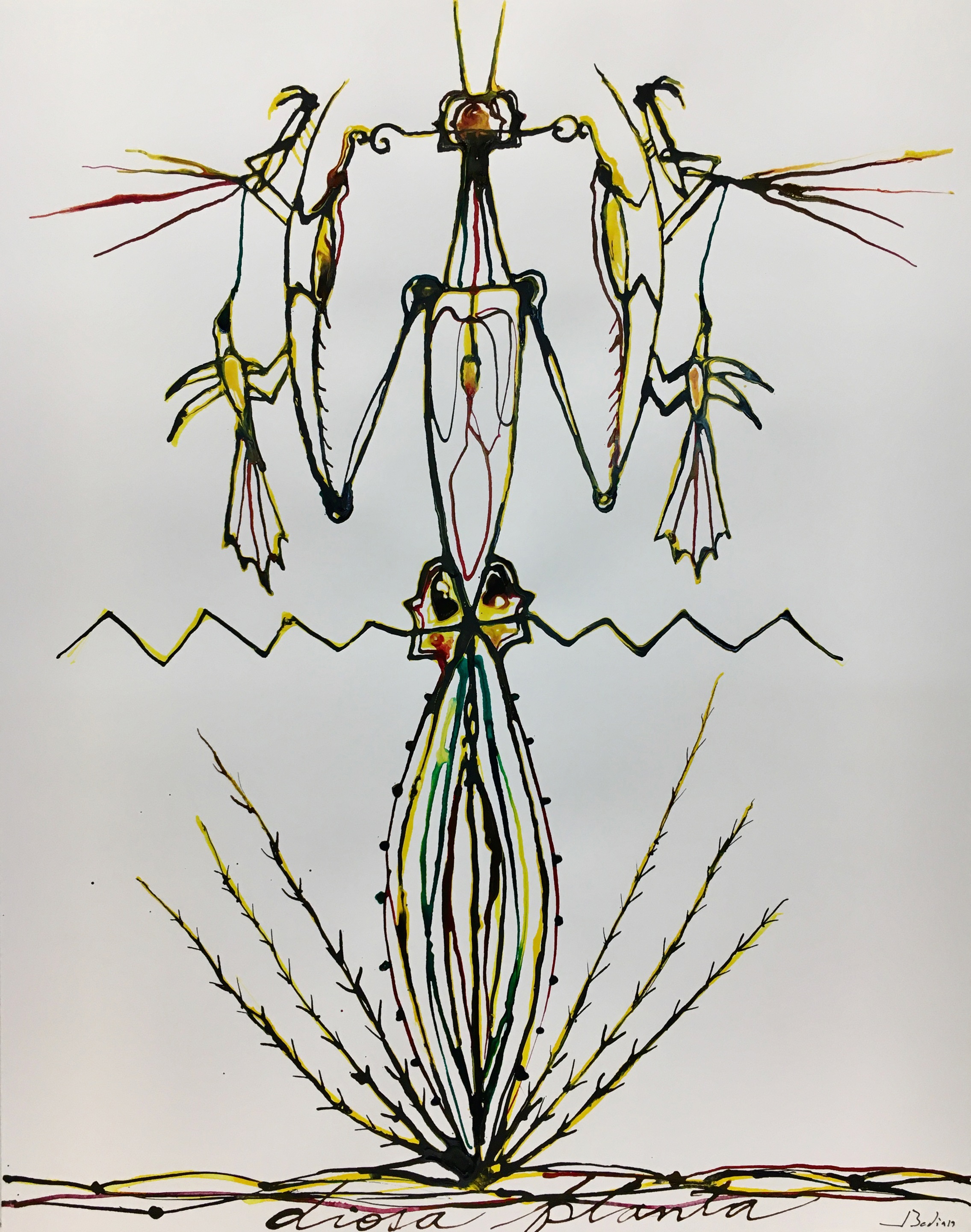 Diosa Planta by José Bedia, 2019