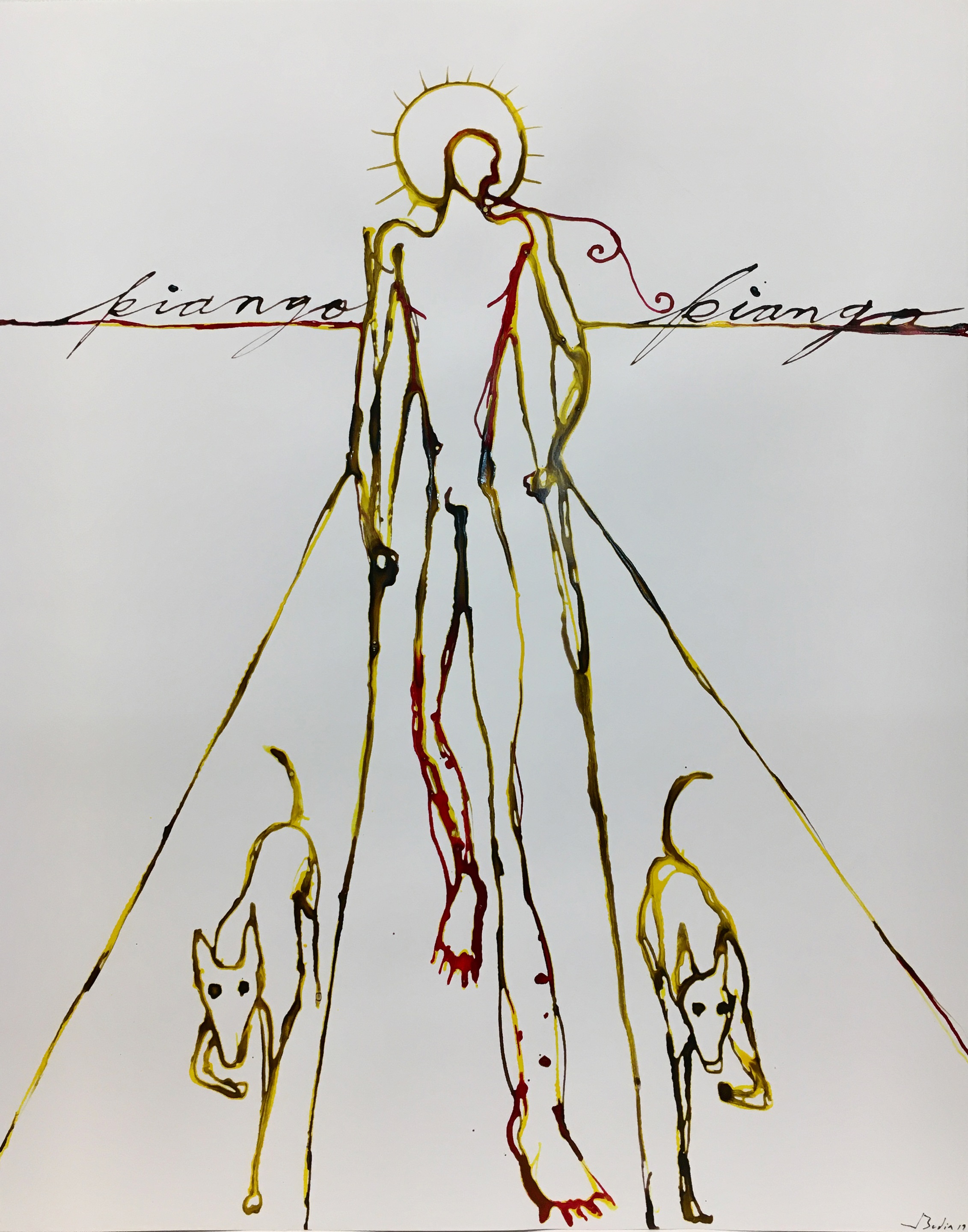 Piango Piango by José Bedia, 2019