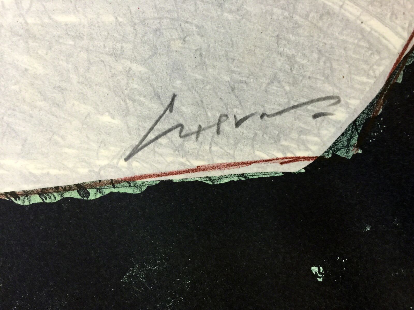 A drawing of a man sitting in front of a mirror.