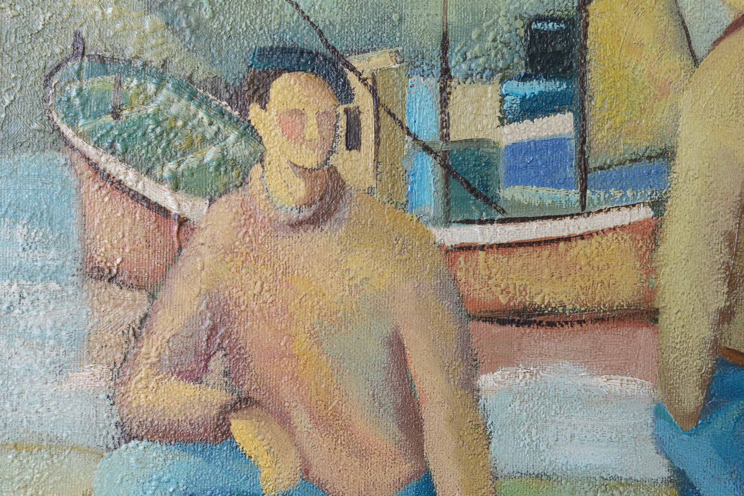 Artwork by José Ramón Arostegui, Two Fishermen, Made of Oil on canvas 