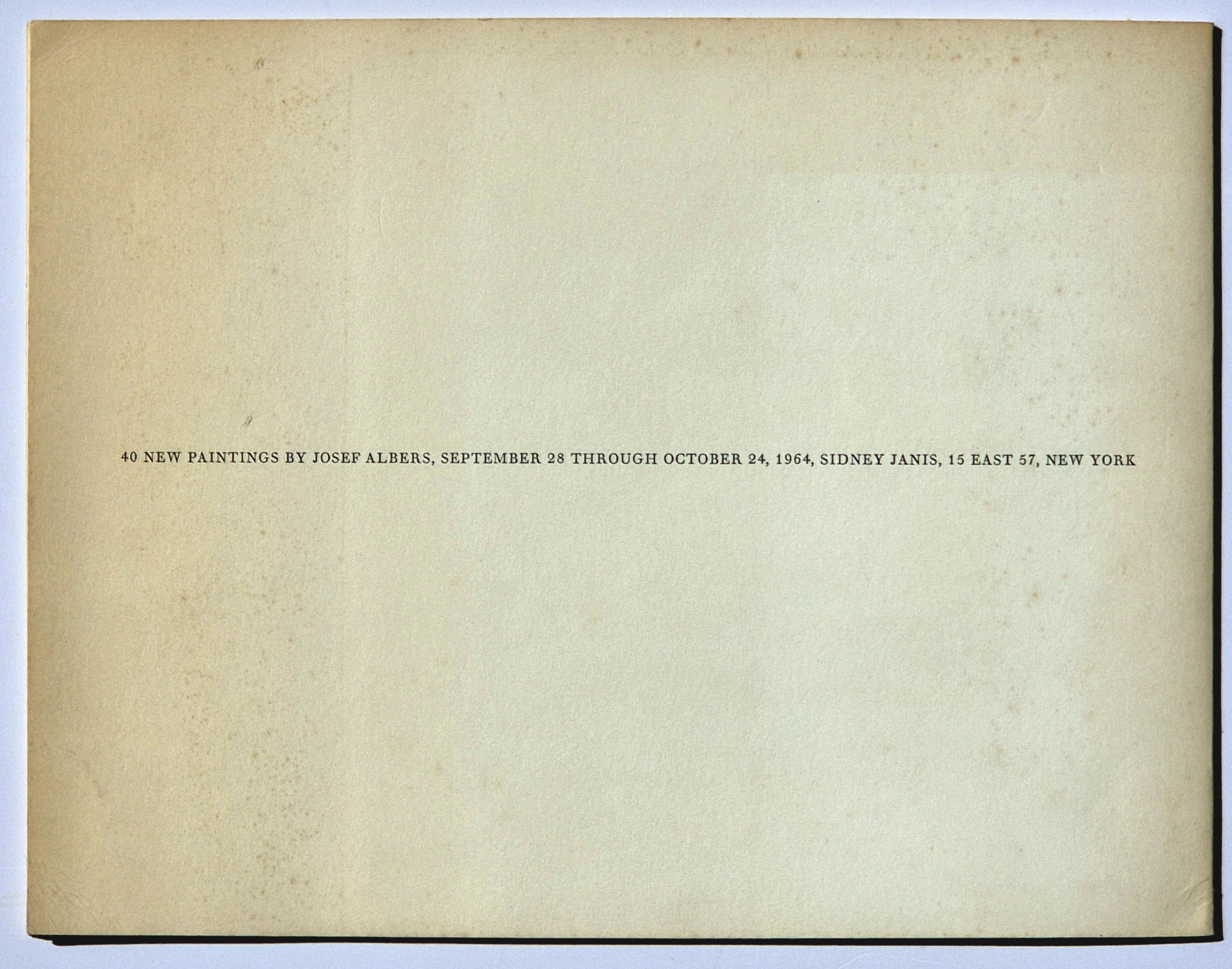 Homage to the Square Josef Albers Catalog Inserts