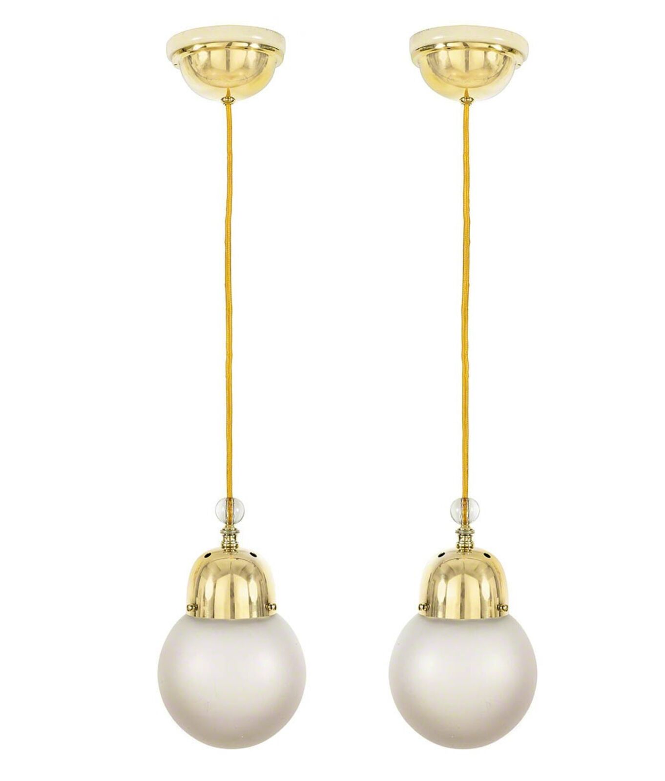 Two Hanging Lamps by Josef Hoffmann, circa 1910