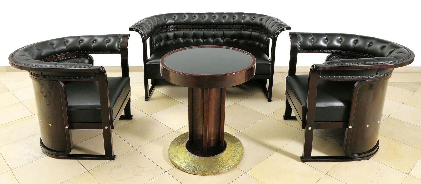 Sitting Room Suite with Table by Josef Hoffmann, 1905