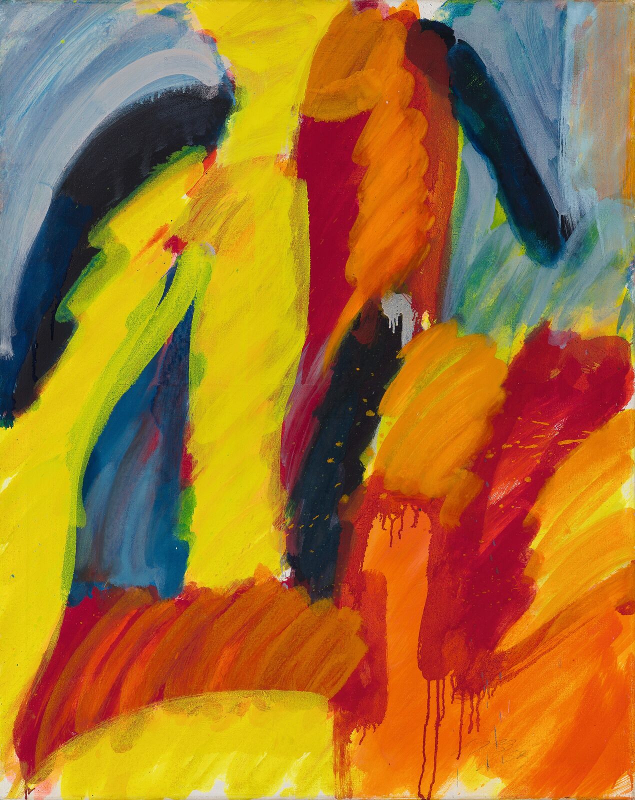 Große Ebene mit Gelb by Josef Mikl, 1958-1959