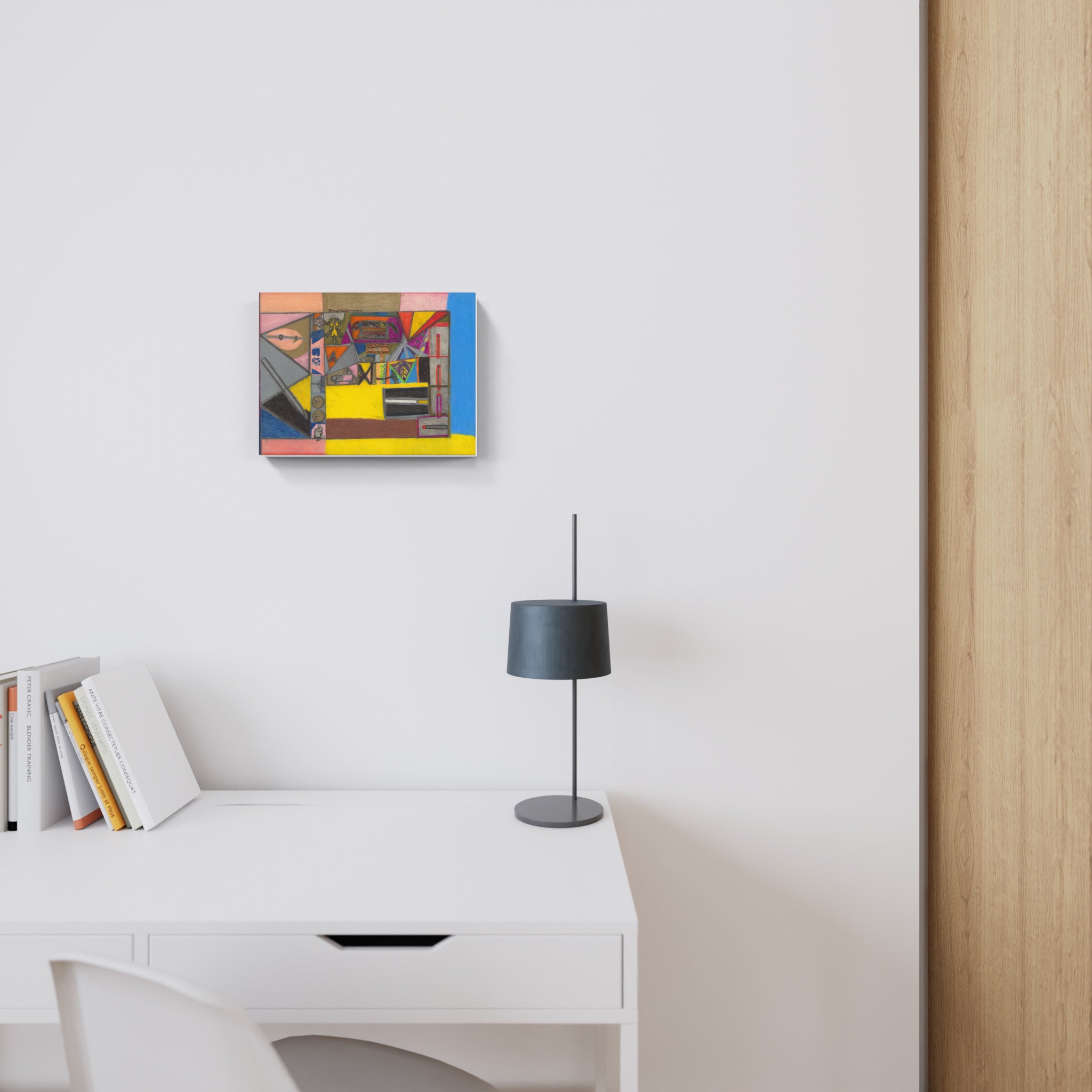 Artwork by Josef Till, House with people, Made of Mixed media 