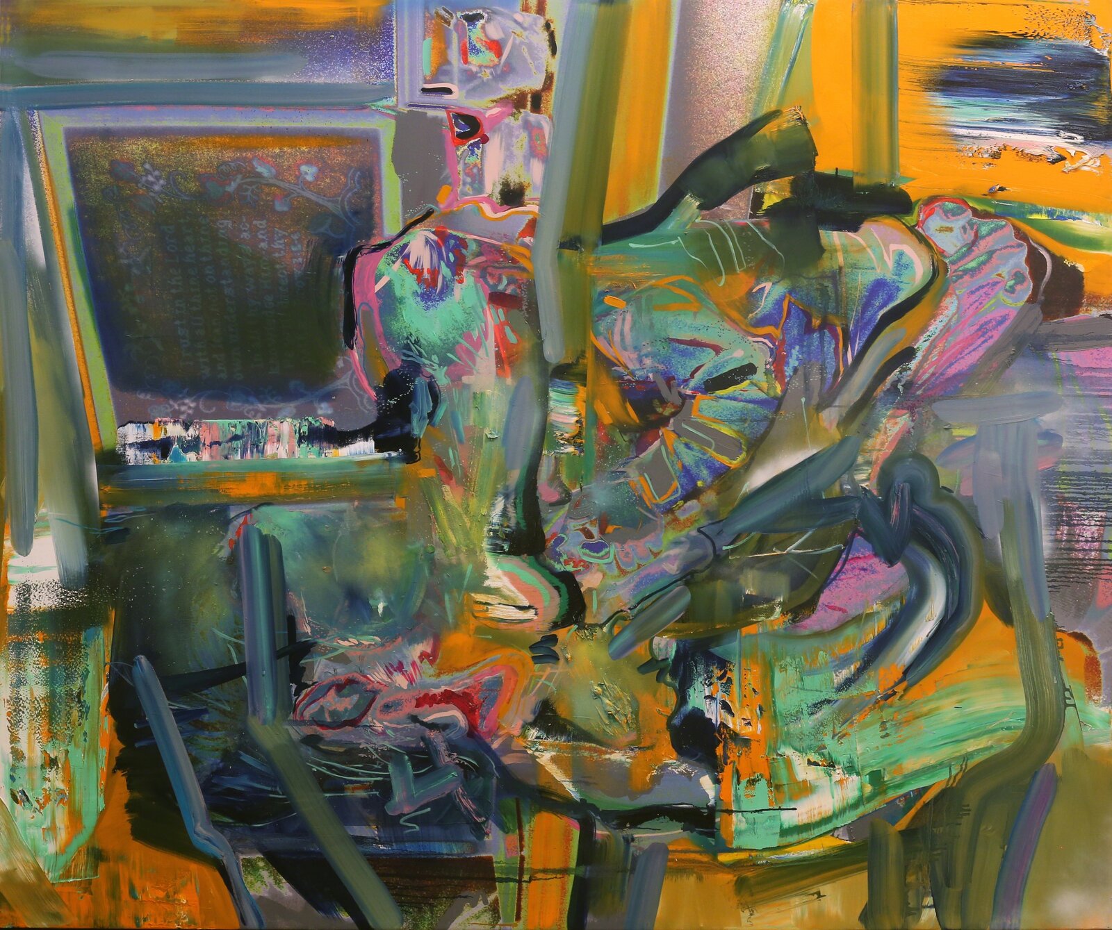 Artwork by Joshua Dildine, RYRYJOJO, Made of Oil and uv coated ink on canvas 